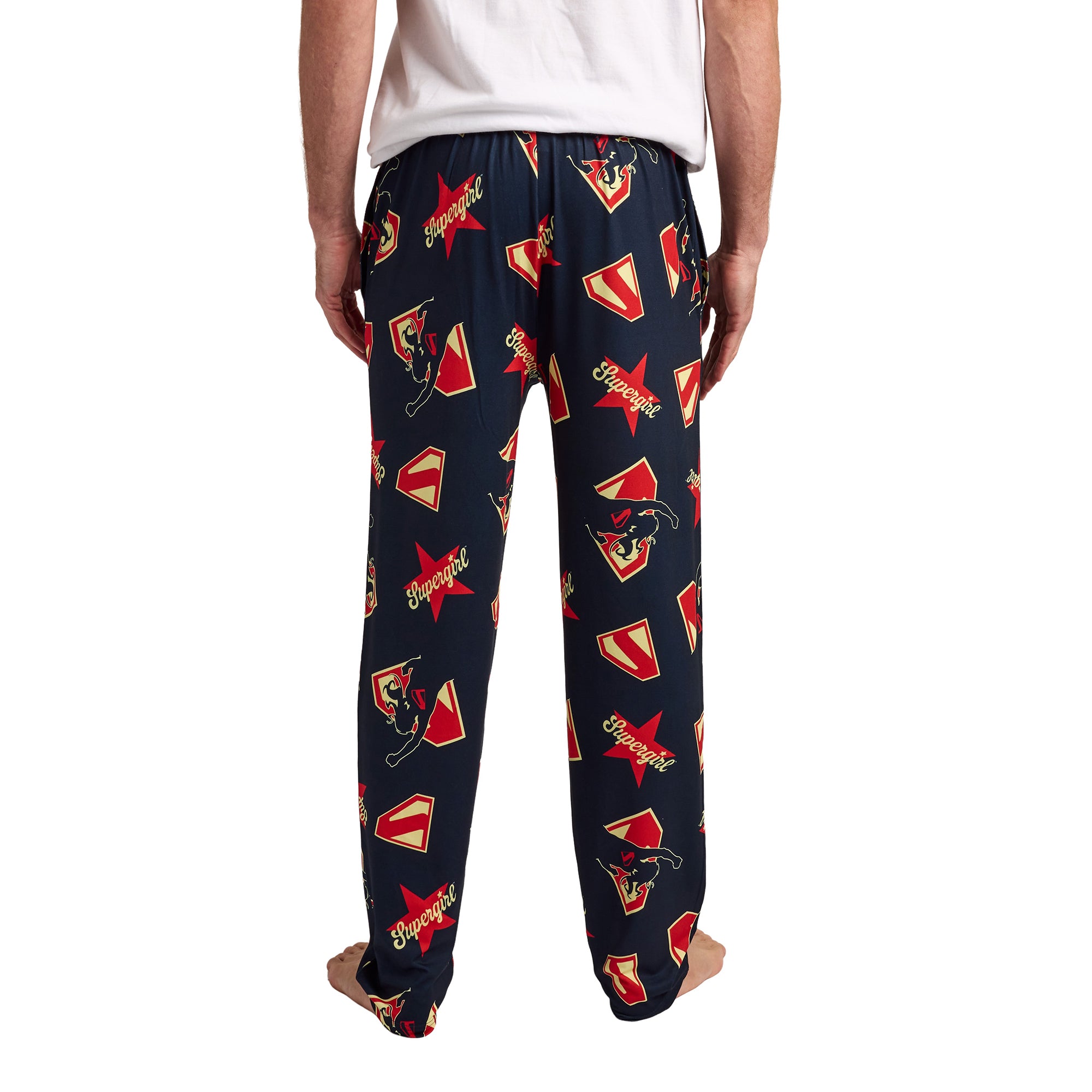 DC Super Hero Girls Supergirl All-Over Print Men’s Navy Sleep Pajama Pants
