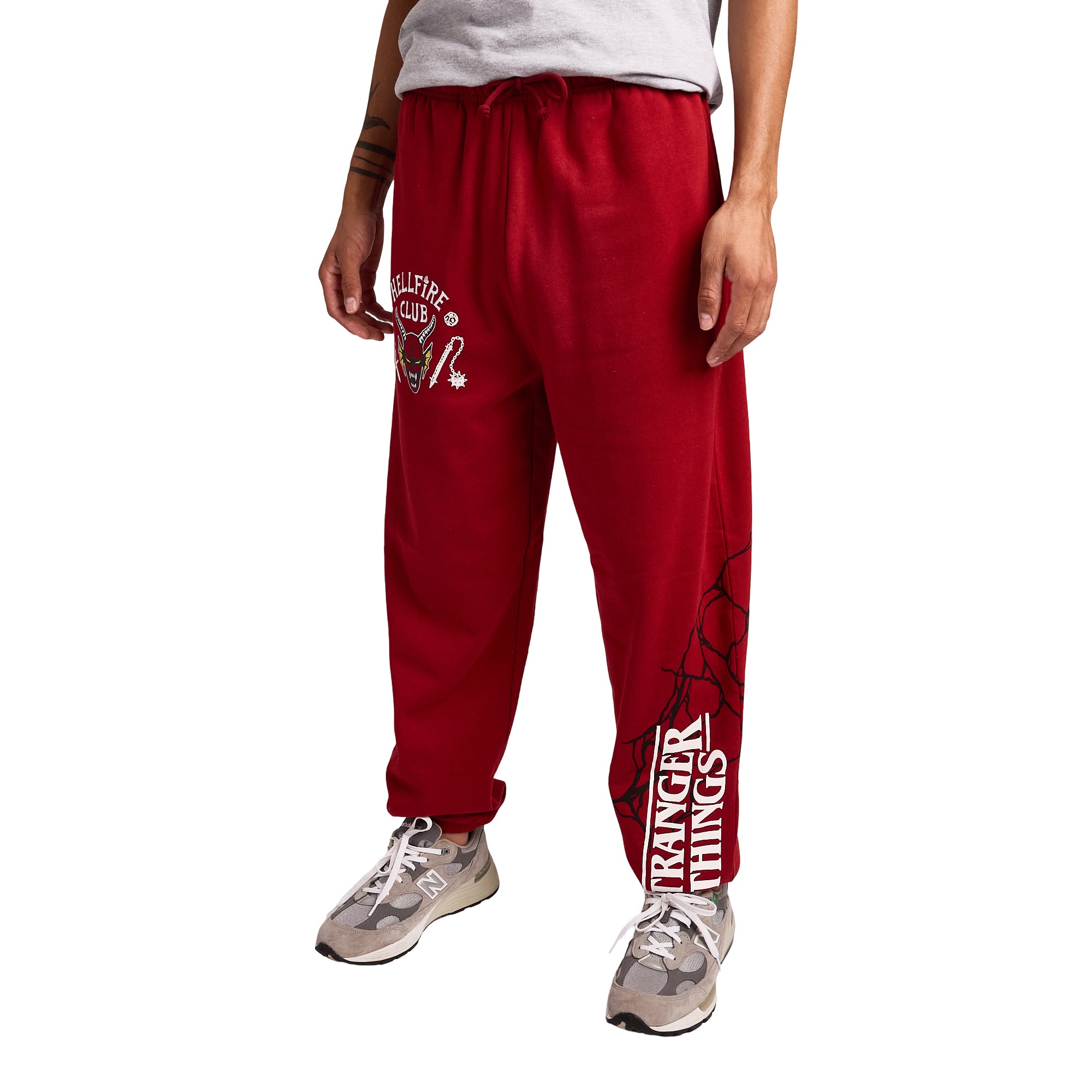Stranger Things Hellfire Club Logo Art Men's Red Joggers