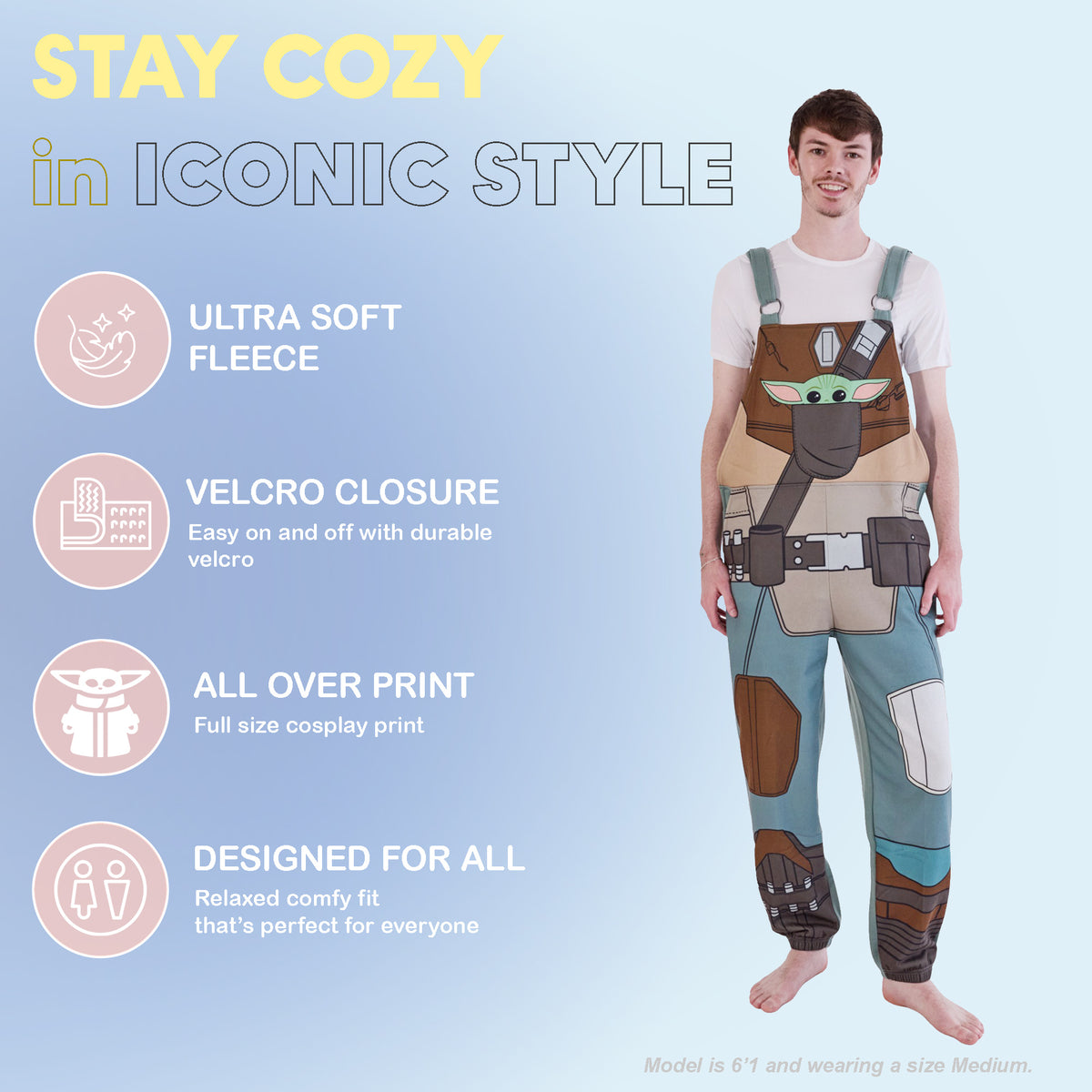 The Mandalorian Baby Grogu Carrier Men's Cosplay Union Suit