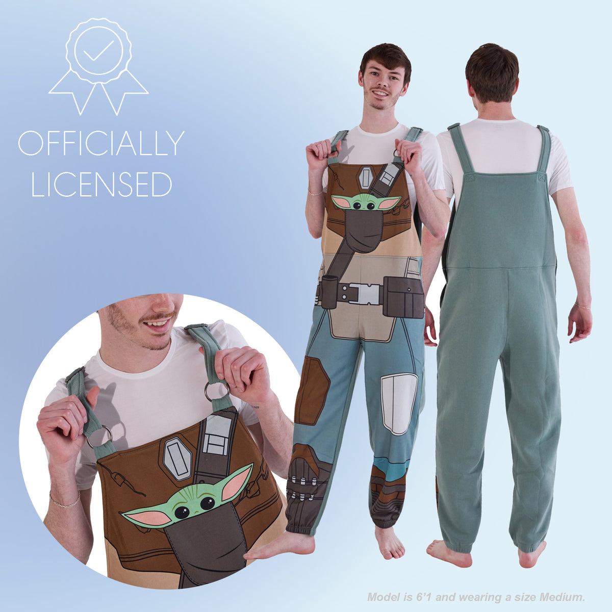 The Mandalorian Baby Grogu Carrier Men's Cosplay Union Suit