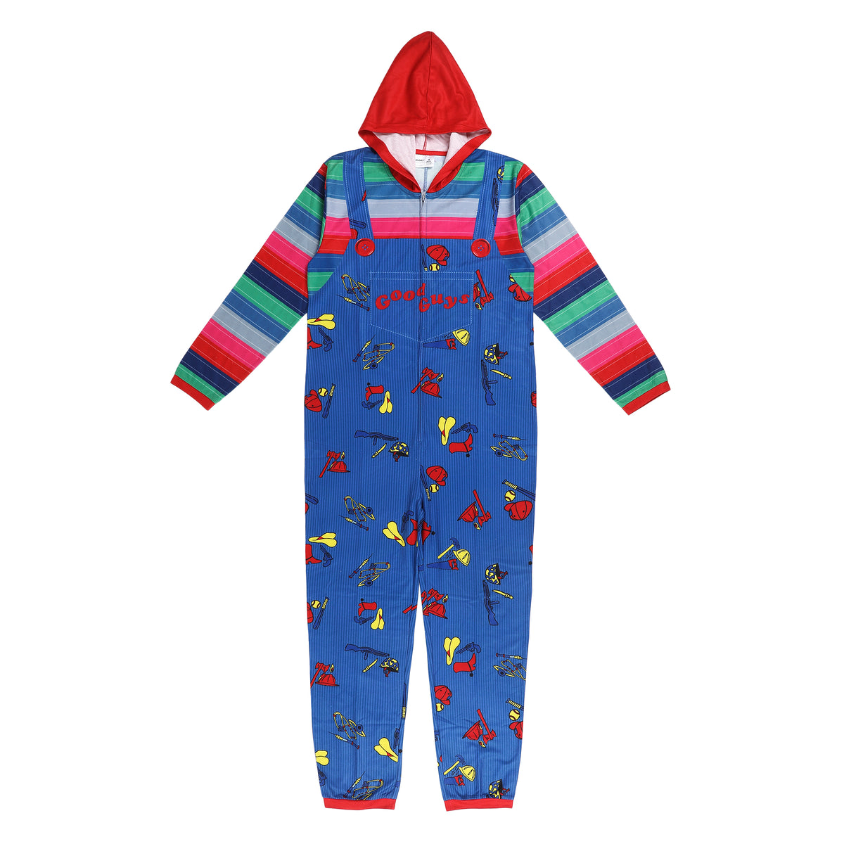 Chucky Adult Long Sleeve Hooded Cosplay Union Suit