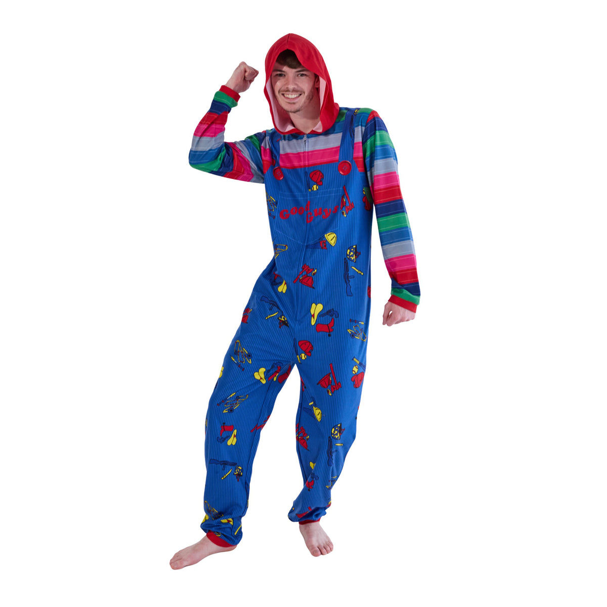 Chucky Adult Long Sleeve Hooded Cosplay Union Suit