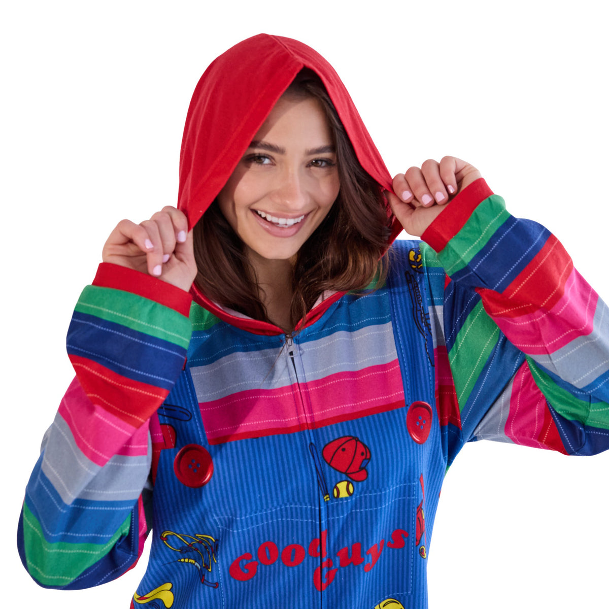 Chucky Adult Long Sleeve Hooded Cosplay Union Suit