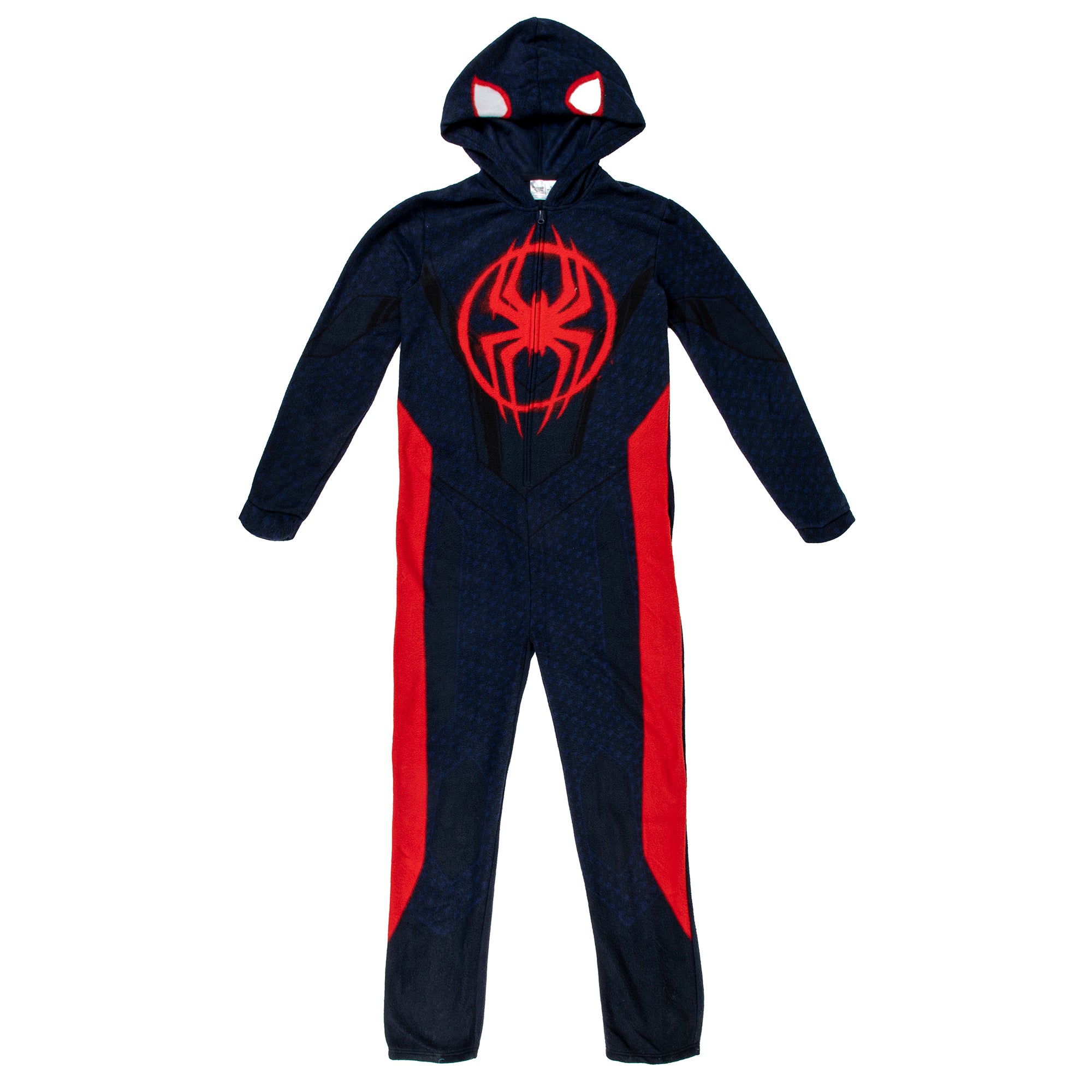 Spider-Man Miles Morales Men's Hooded Union Suit With Leg Hem