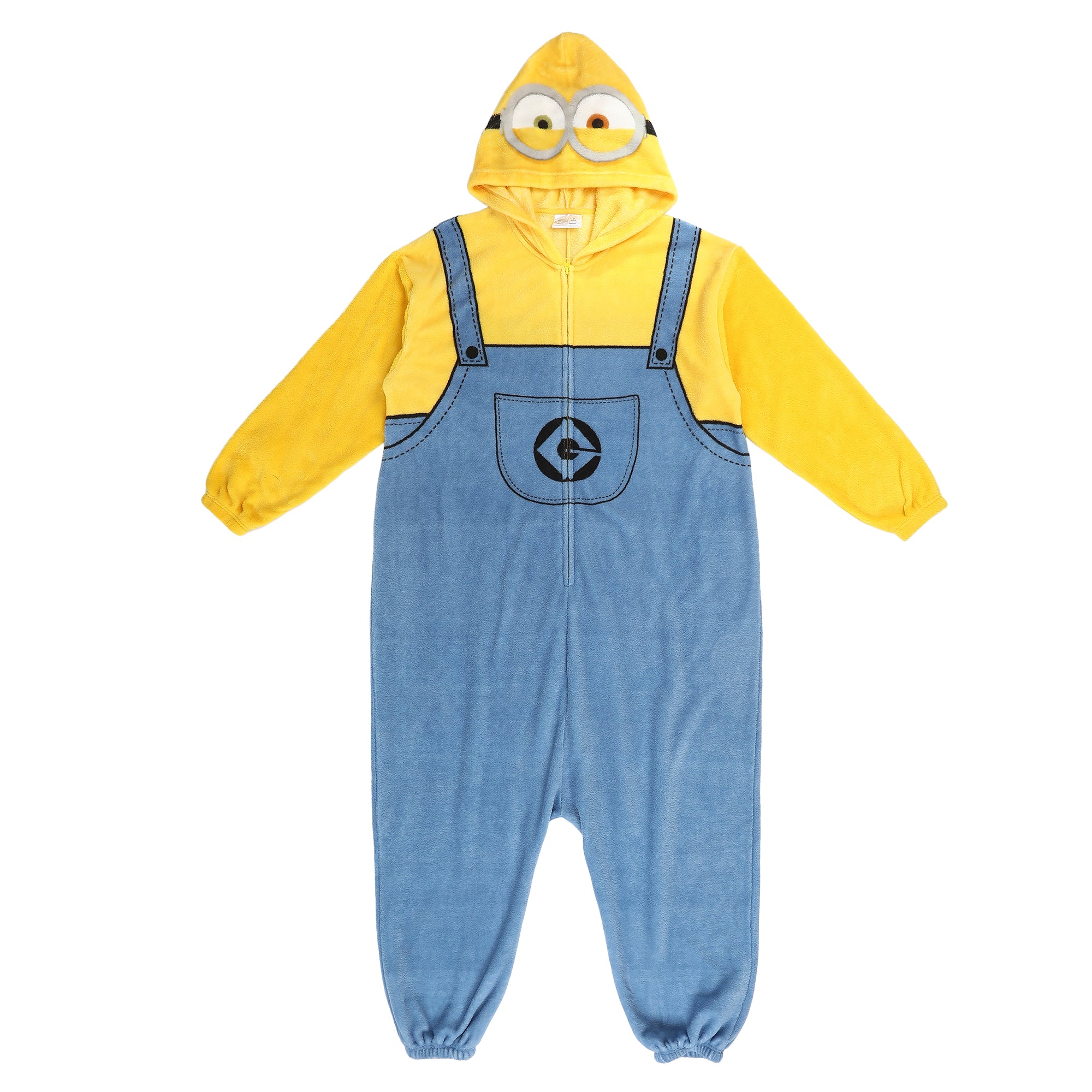 Minions Adult Cosplay Union Suit With Cuffs And Hood