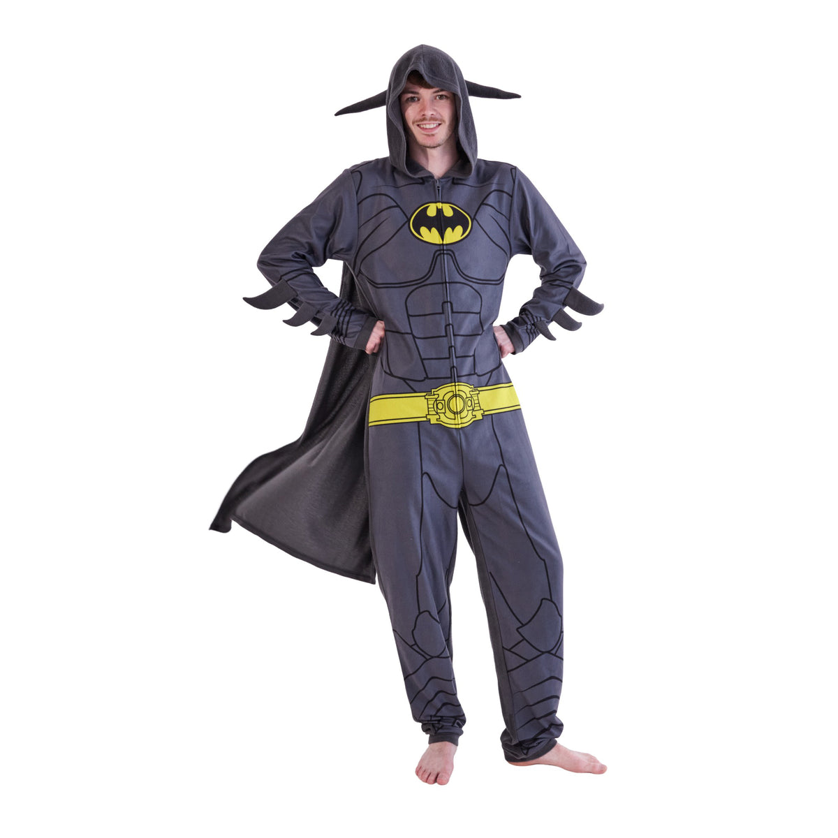 Batman 1989 Movie Men's Long Sleeve Hooded Cosplay Union Suit