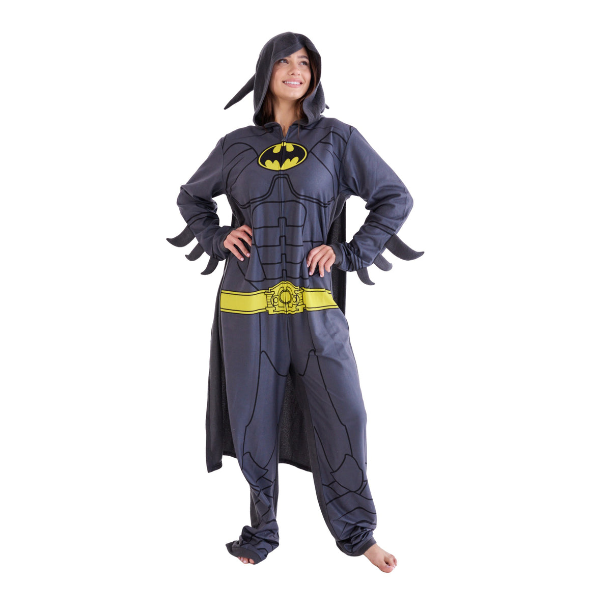 Batman 1989 Movie Men's Long Sleeve Hooded Cosplay Union Suit