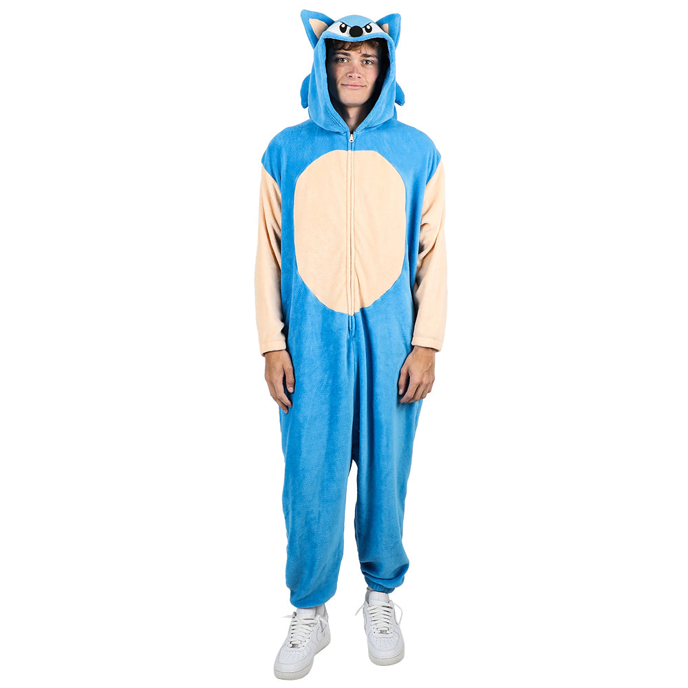 Sonic The Hedgehog Sonic Adult Hooded Kigurumi Onesie Costume Union Suit