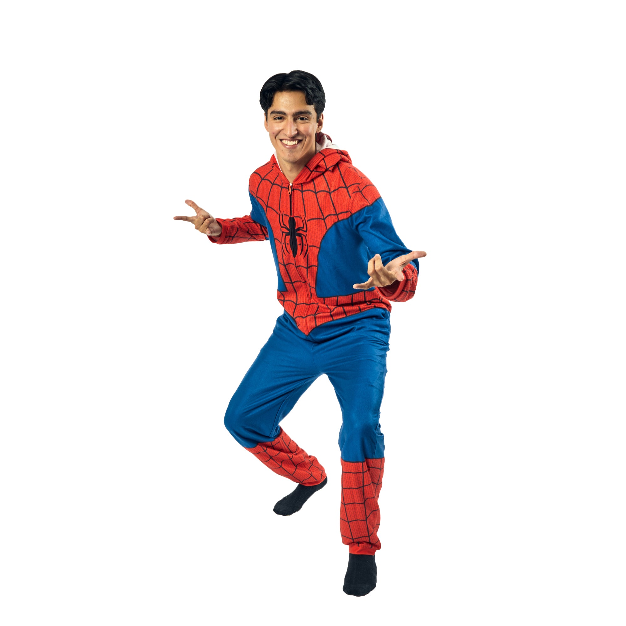 Spider-Man Costume Men's Hooded Onesie Cosplay Costume Union Suit