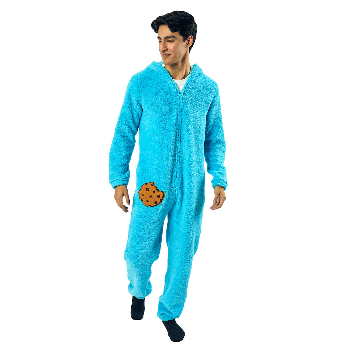 Sesame Street Cookie Monster Onesie Costume Union Suit With Hood