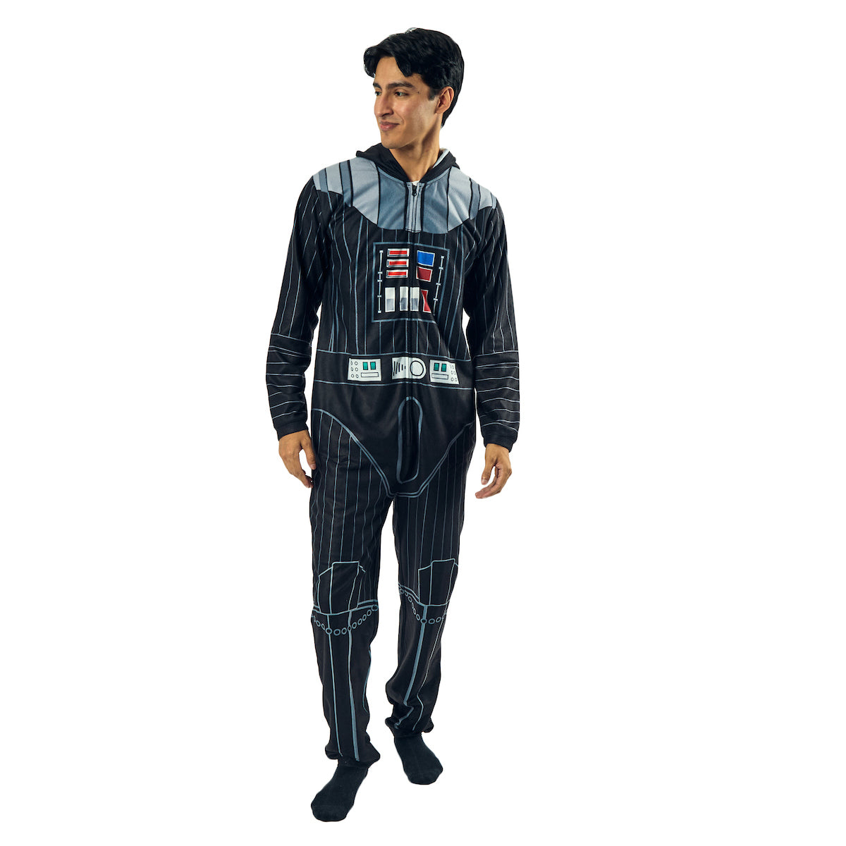 Star Wars Darth Vader Men's Onesie Costume Union Suit With Hood