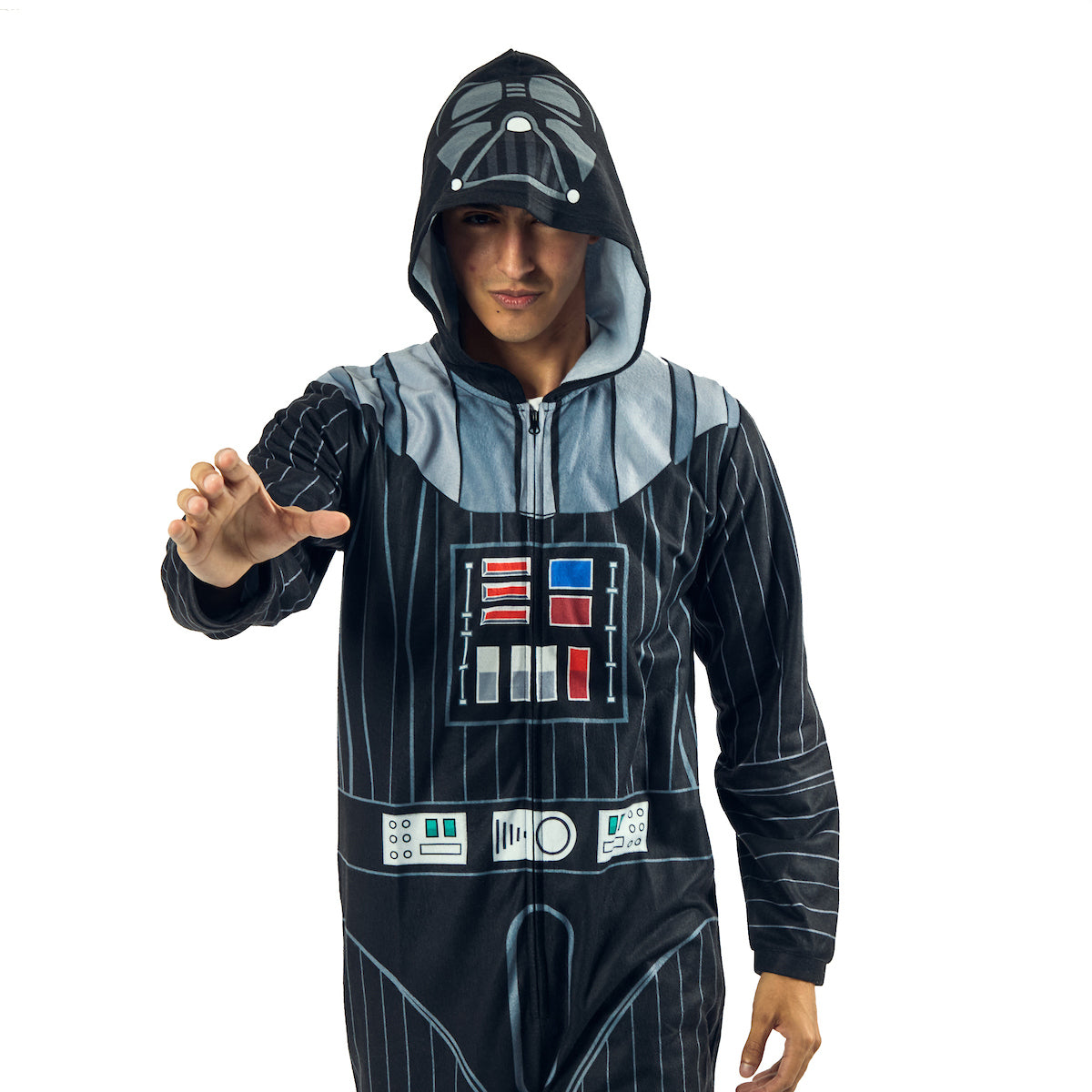 Star Wars Darth Vader Men's Onesie Costume Union Suit With Hood