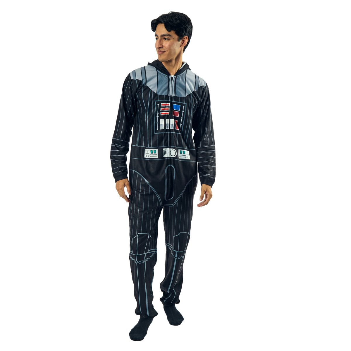 Star Wars Darth Vader Men's Onesie Costume Union Suit With Hood