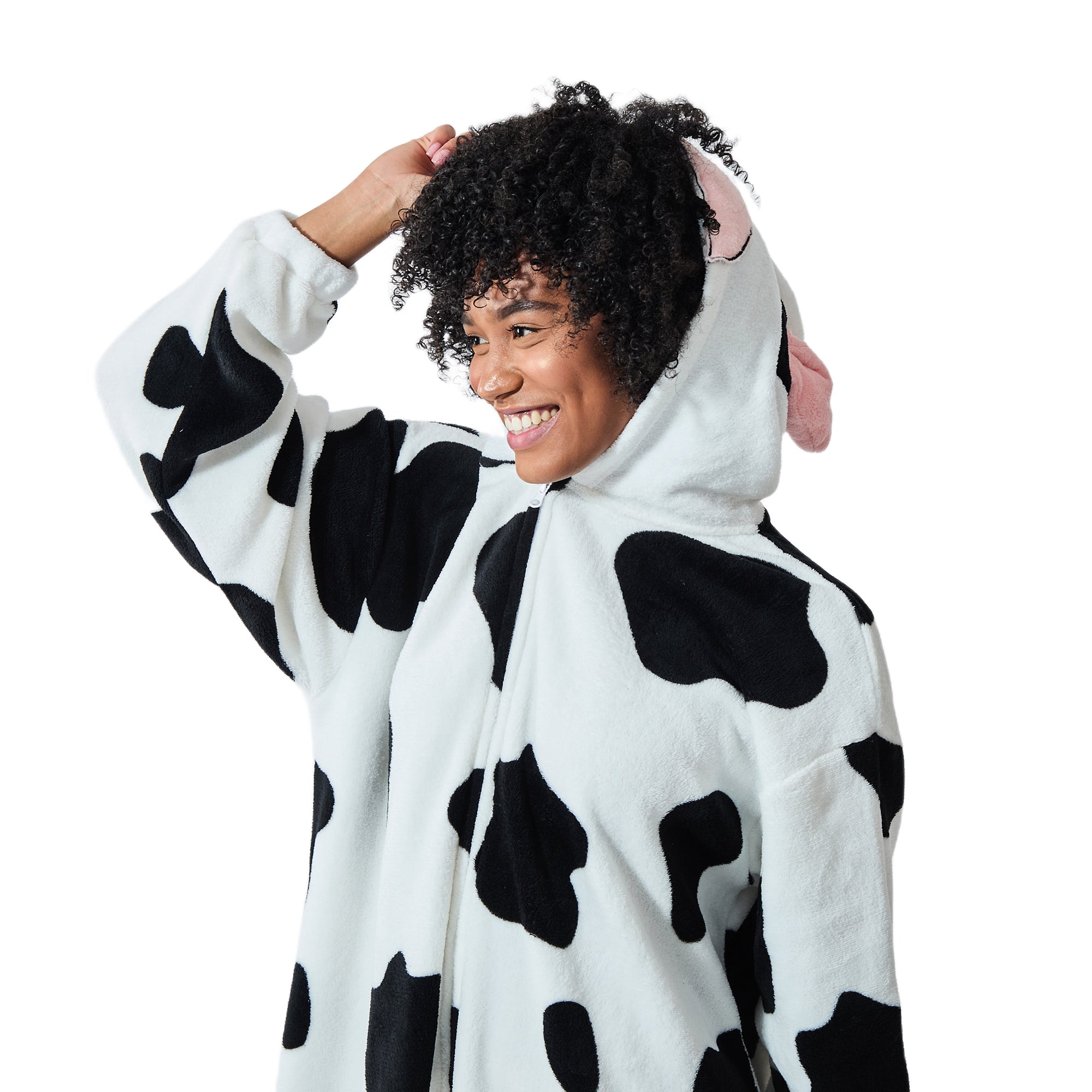 Cow Adult Hooded Kigurumi Onesie Costume Union Suit