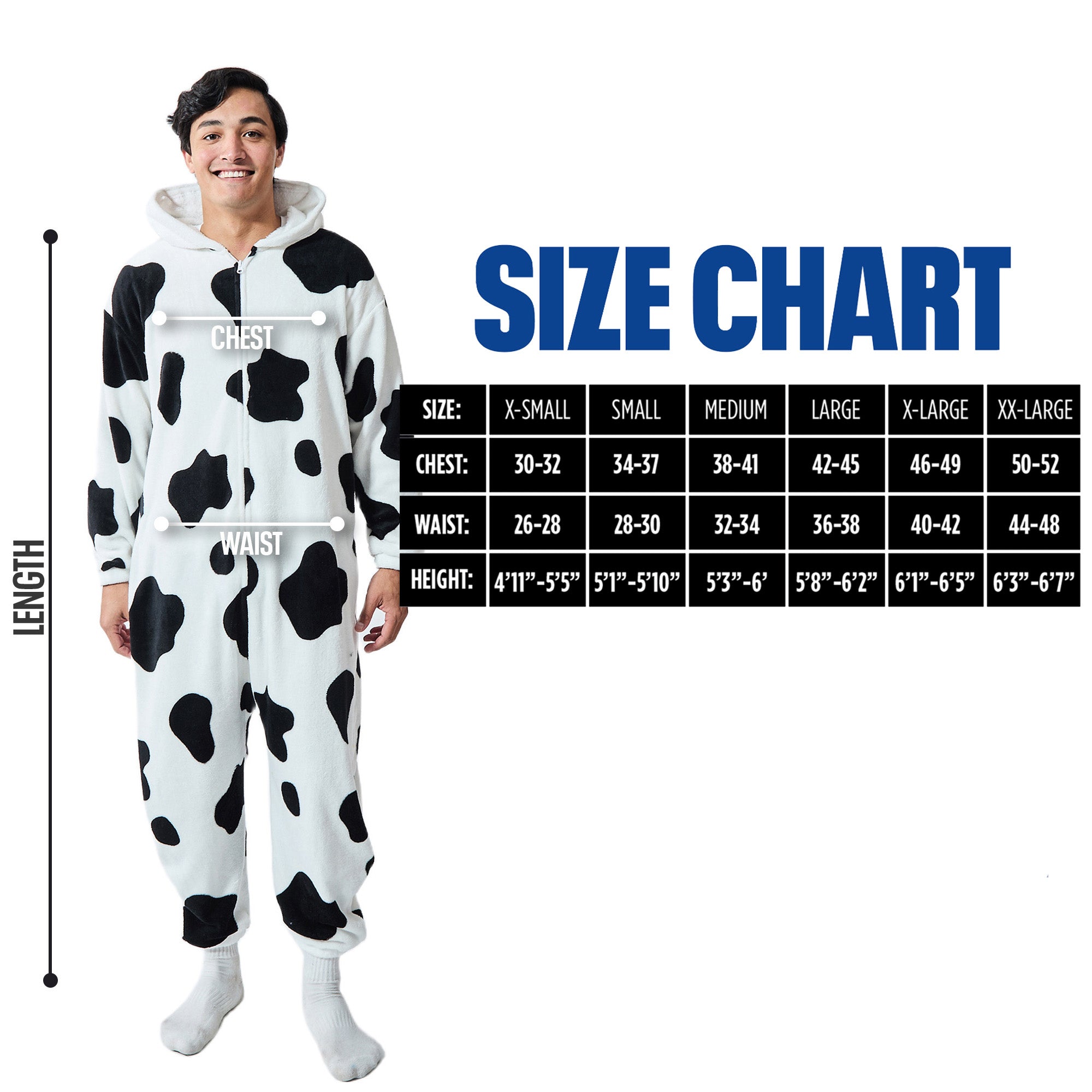 Cow Adult Hooded Kigurumi Onesie Costume Union Suit