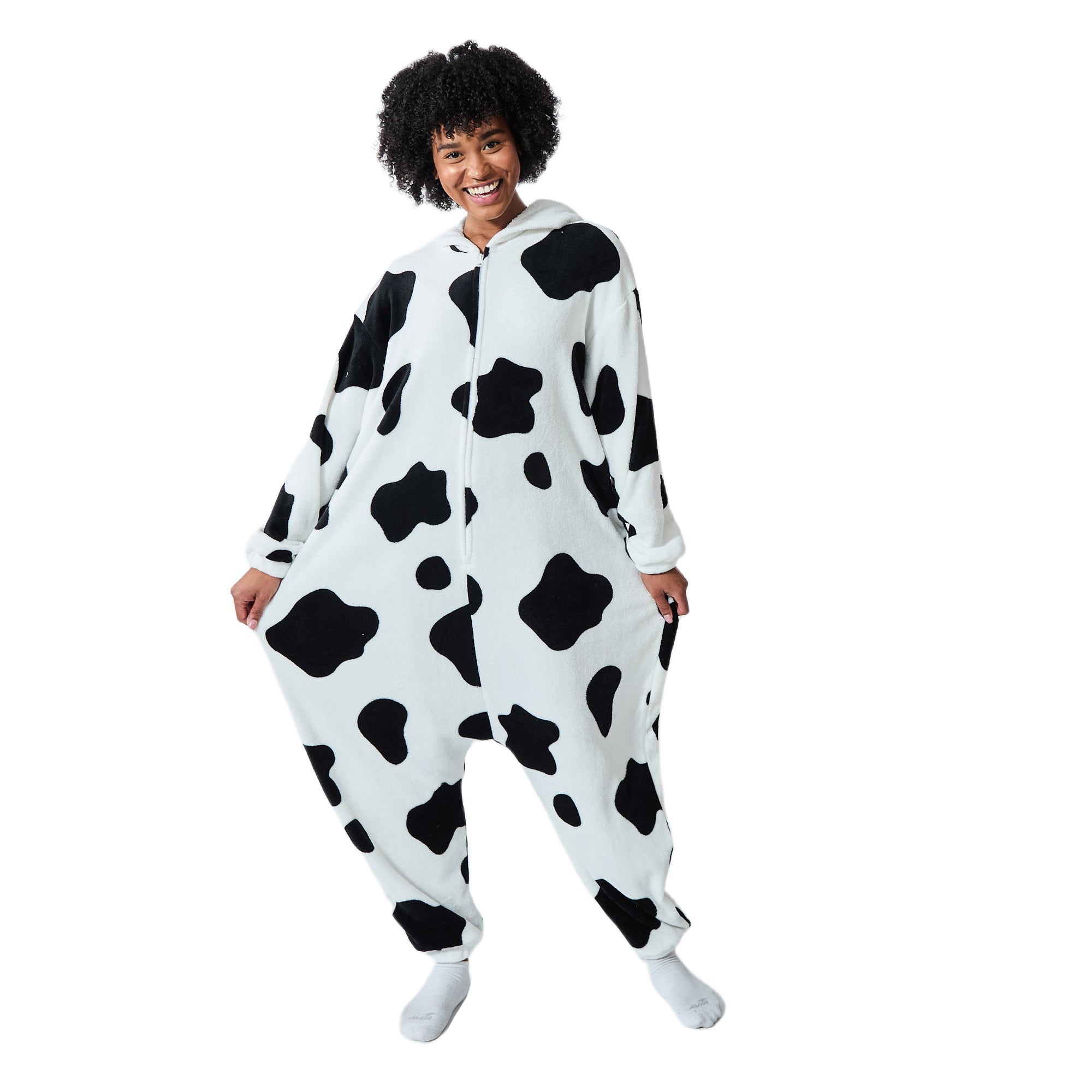 Cow Adult Hooded Kigurumi Onesie Costume Union Suit