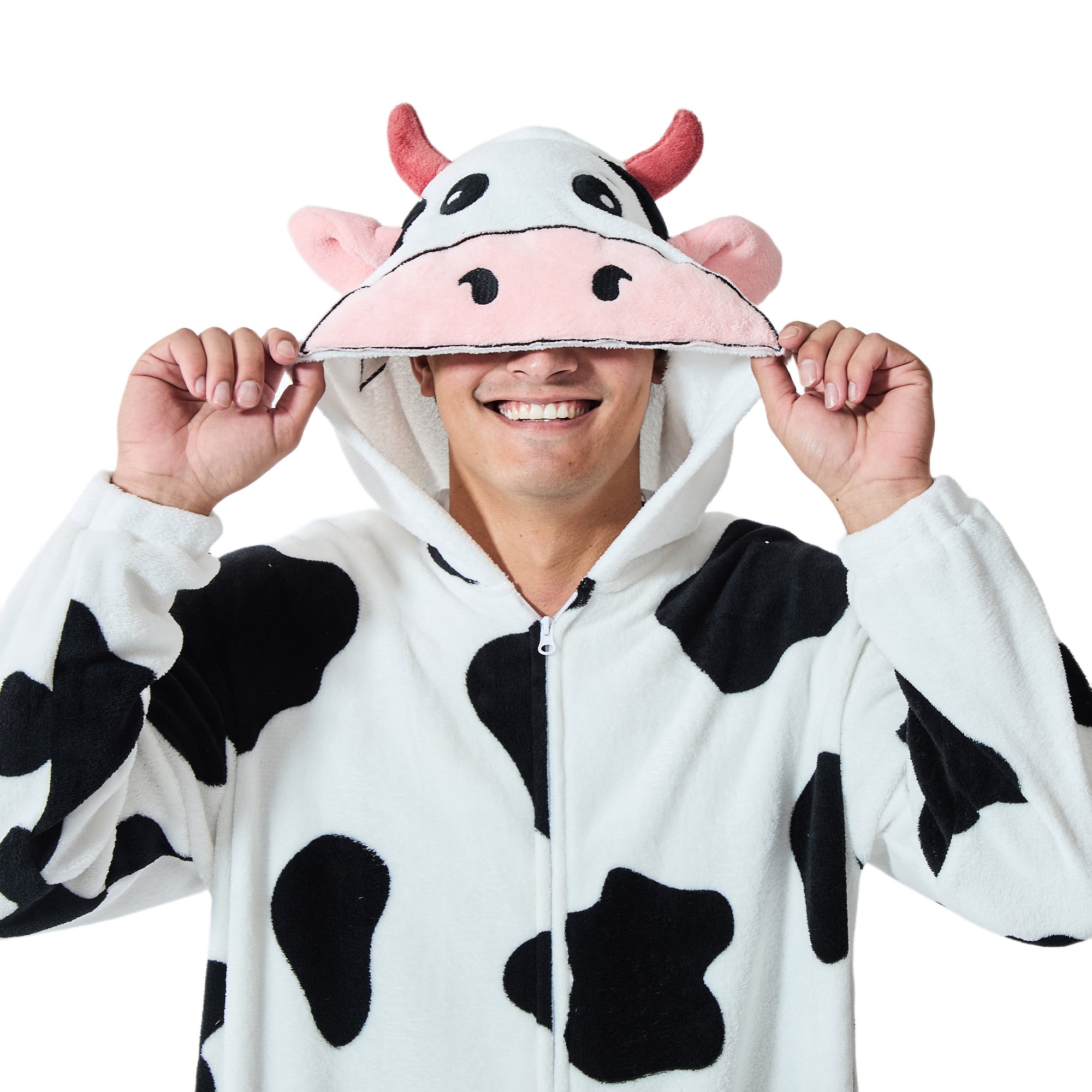 Cow Adult Hooded Kigurumi Onesie Costume Union Suit