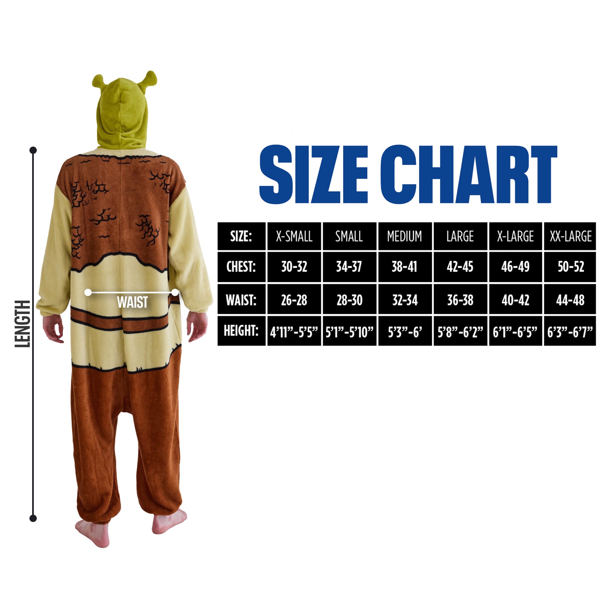 Shrek Men's Hooded Kigurumi Onesie Costume