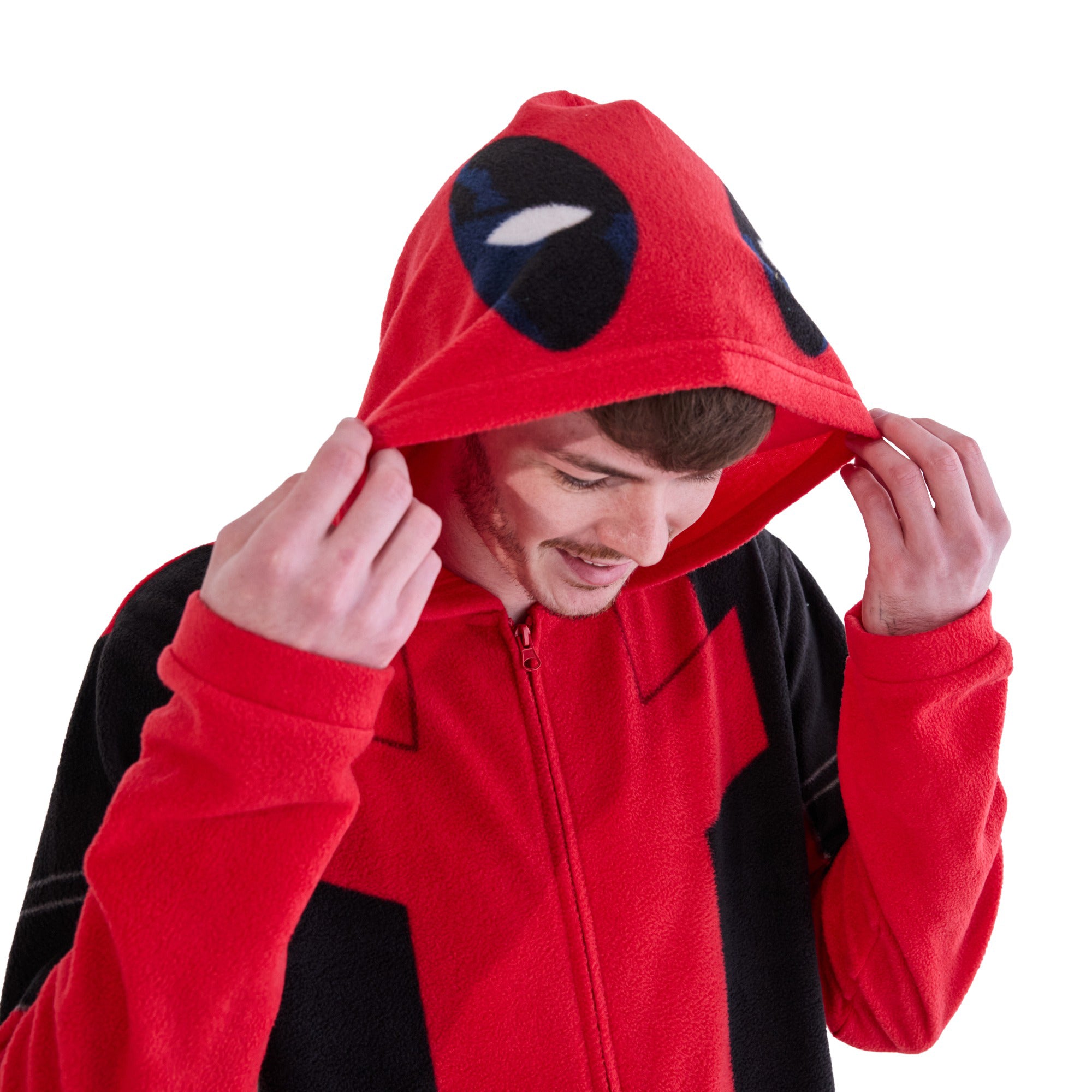 Deadpool Superhero Costume Unisex Hooded Onesie Union Suit