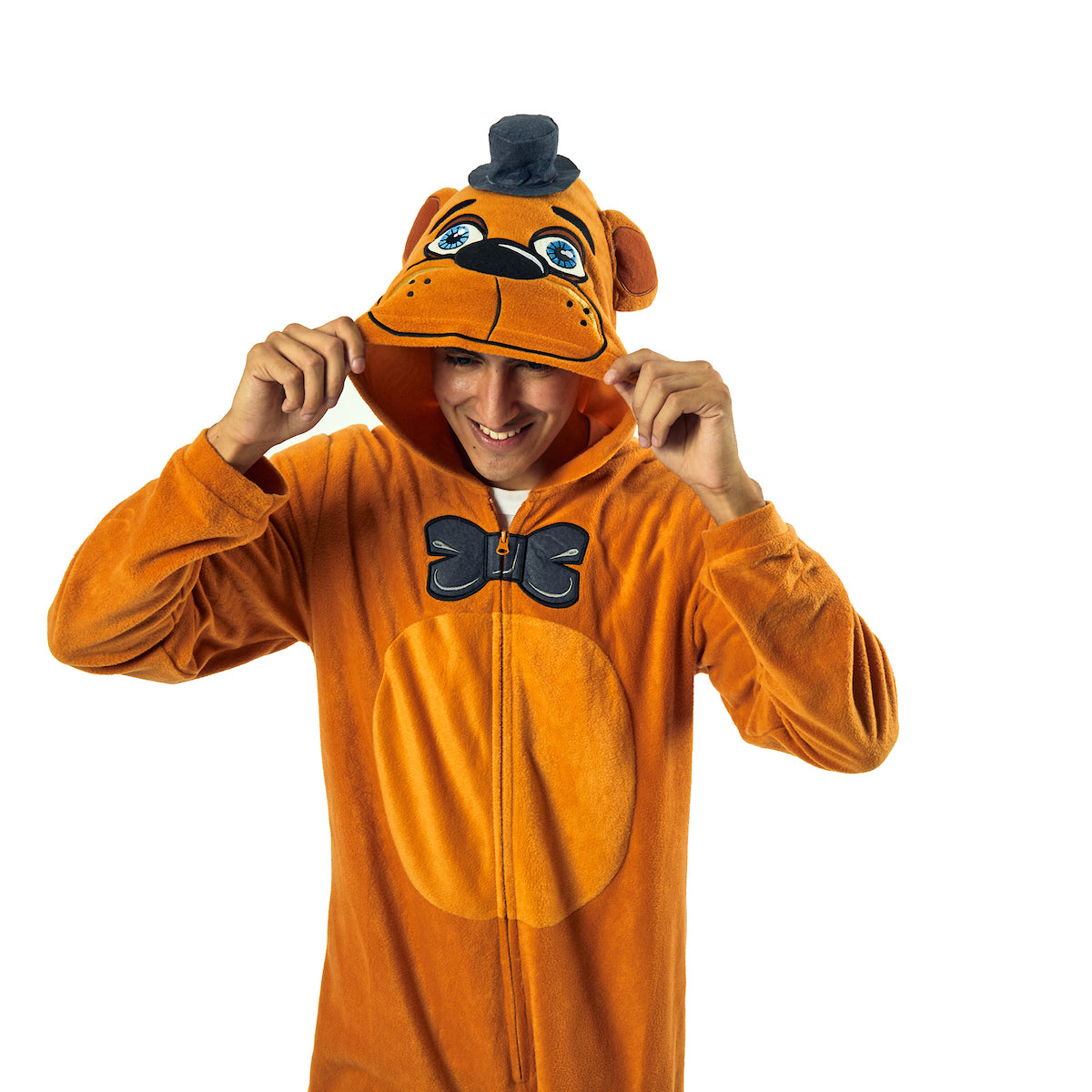 Five Nights At Freddy's Freddy Fazbear Adult Hooded Onesie Costume Union Suit