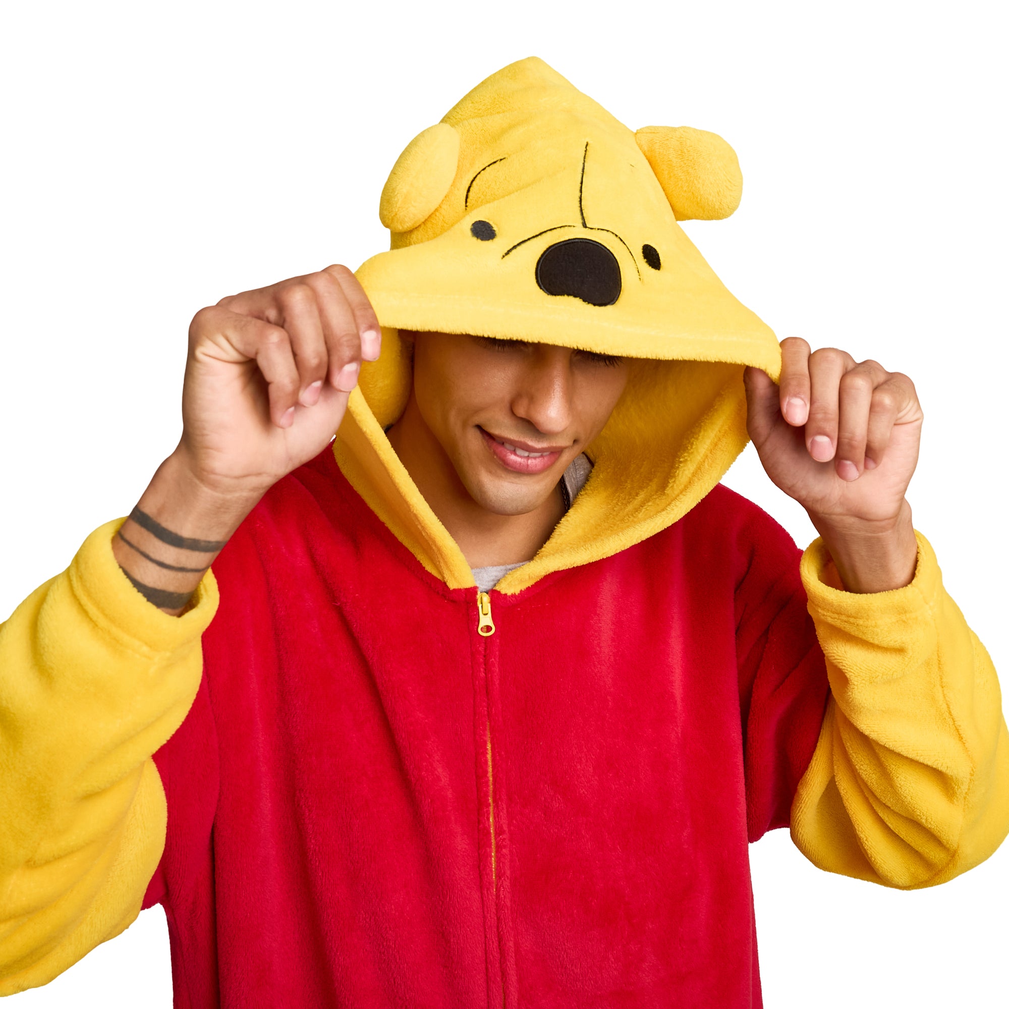 Winnie The Pooh Adult Long Sleeve Hooded Kigurumi Cosplay Onesie Costume Suit