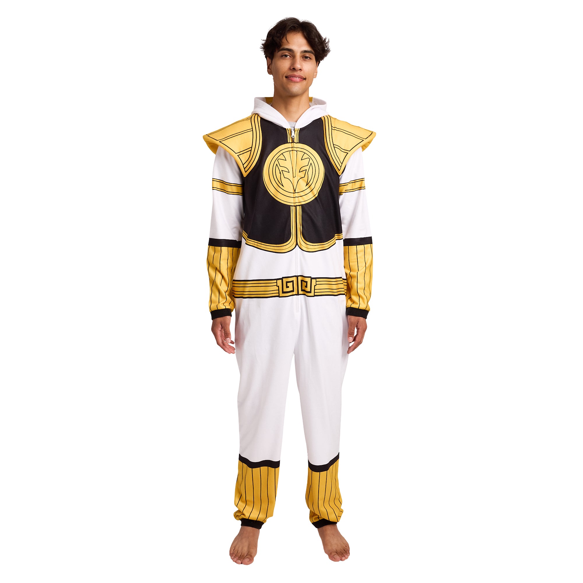 Power Rangers White Ranger Adult Cosplay Onesie Costume Union Suit