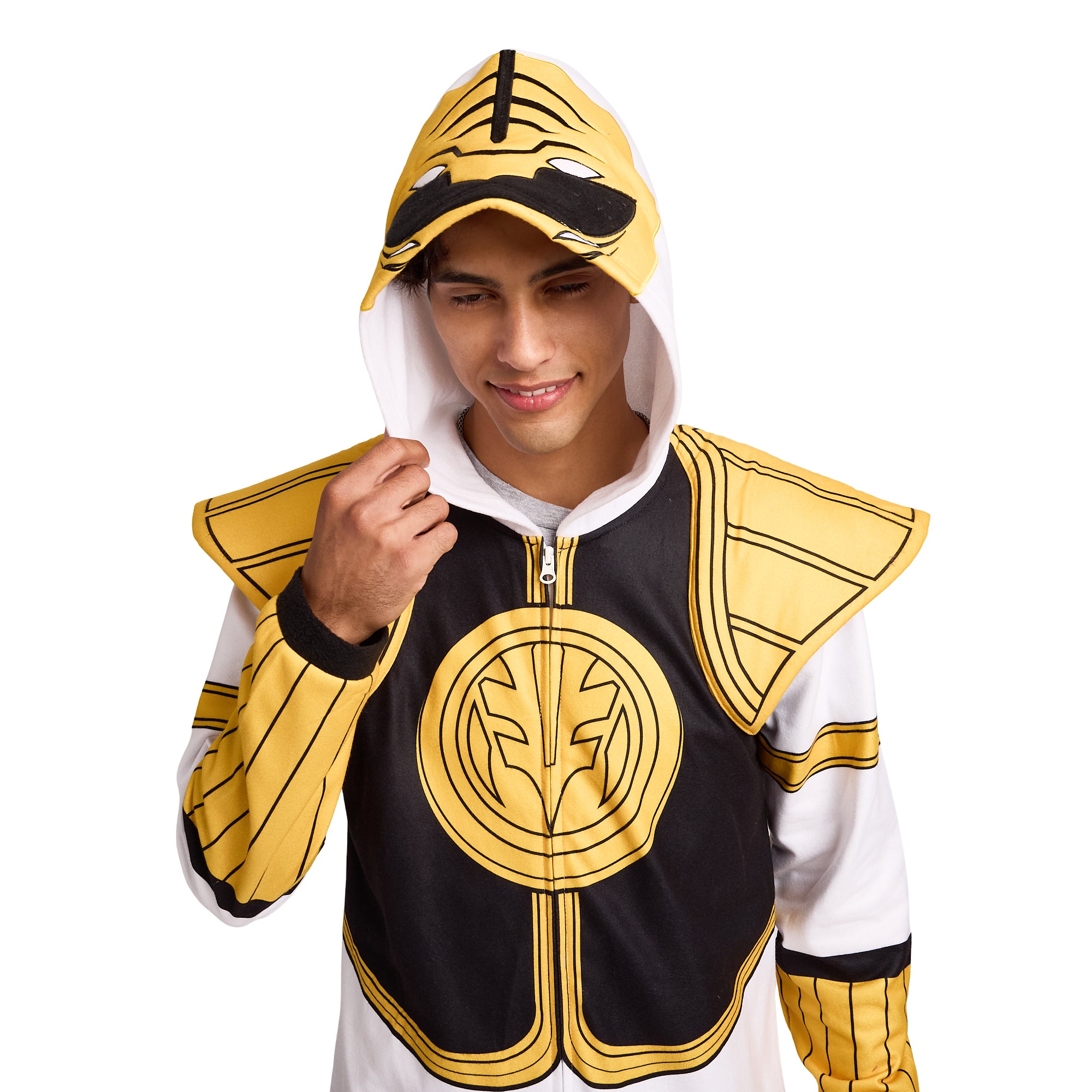 Power Rangers White Ranger Adult Cosplay Onesie Costume Union Suit