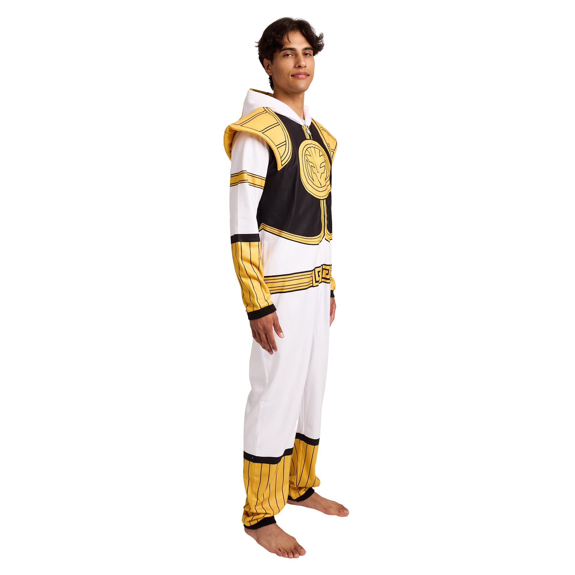Power Rangers White Ranger Adult Cosplay Onesie Costume Union Suit