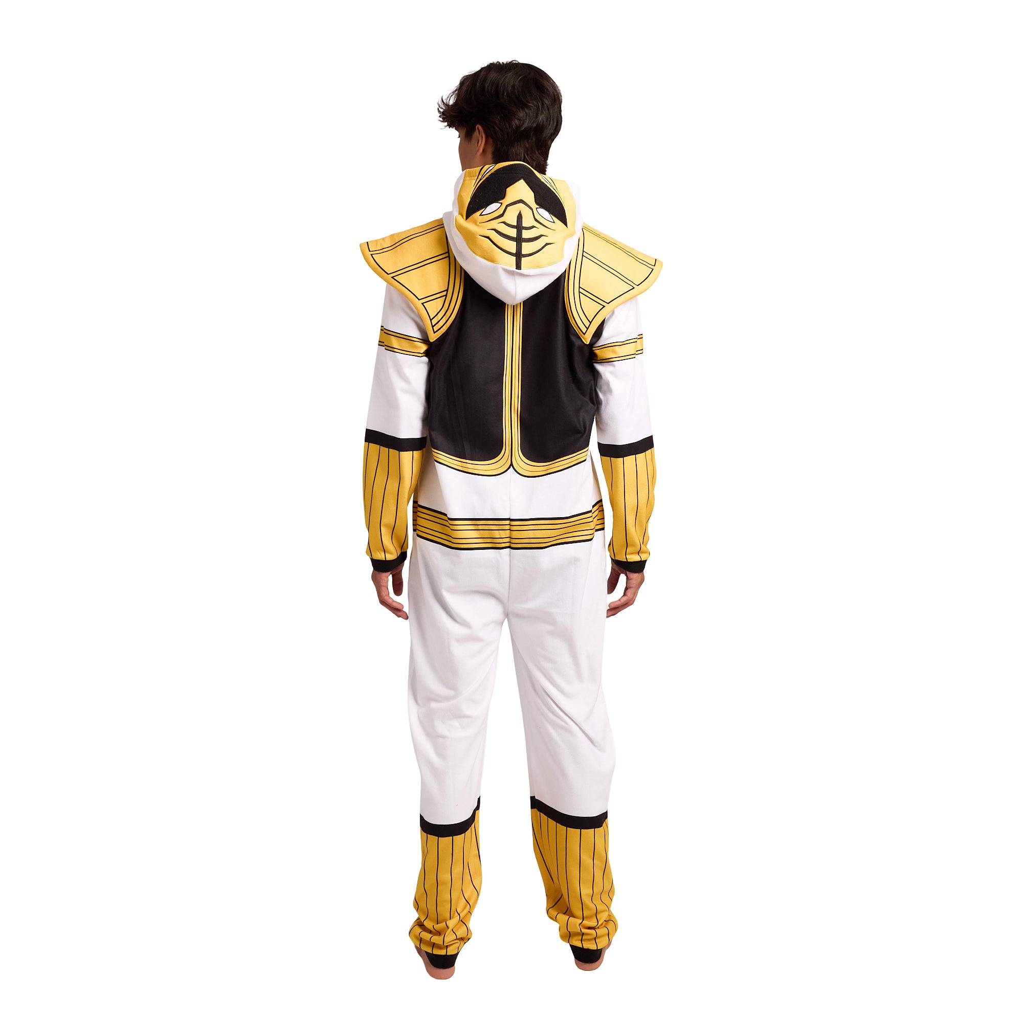 Power Rangers White Ranger Adult Cosplay Onesie Costume Union Suit