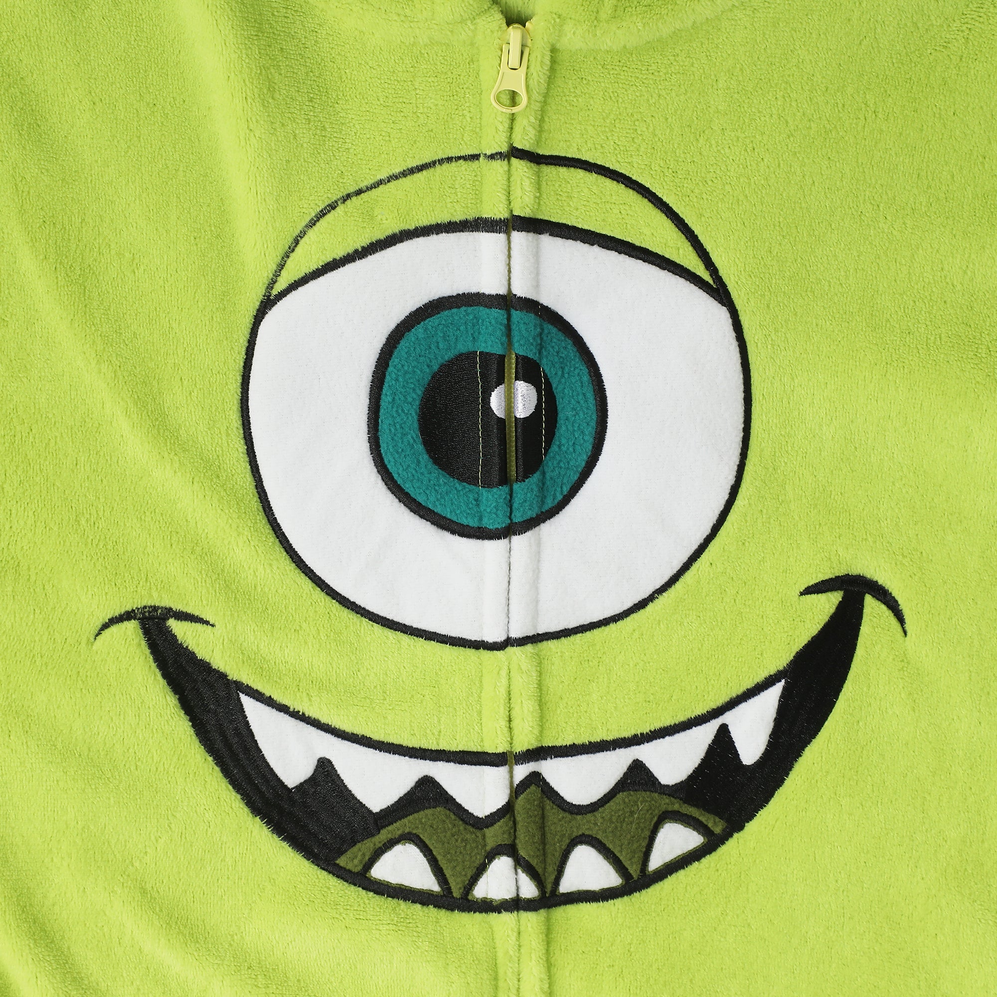 Monsters Inc Mike Wazowski Adult Green Long Sleeve Hooded Kigurumi Onesie Costume Cosplay Suit