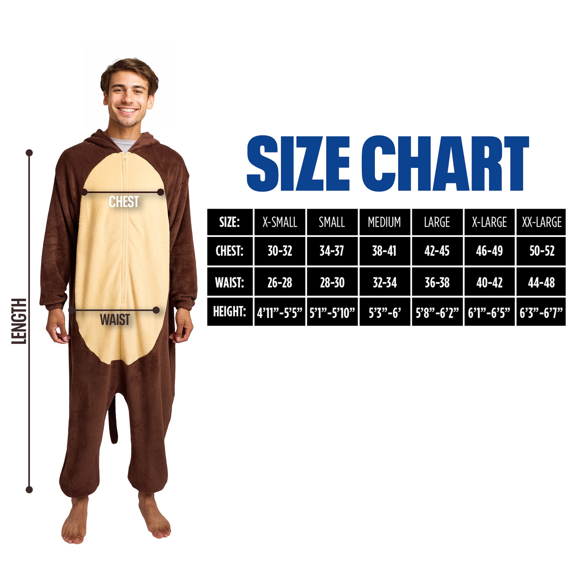 Monkey Adult Long Sleeve Hooded Kirugumi Cosplay Onesie Costume Suit