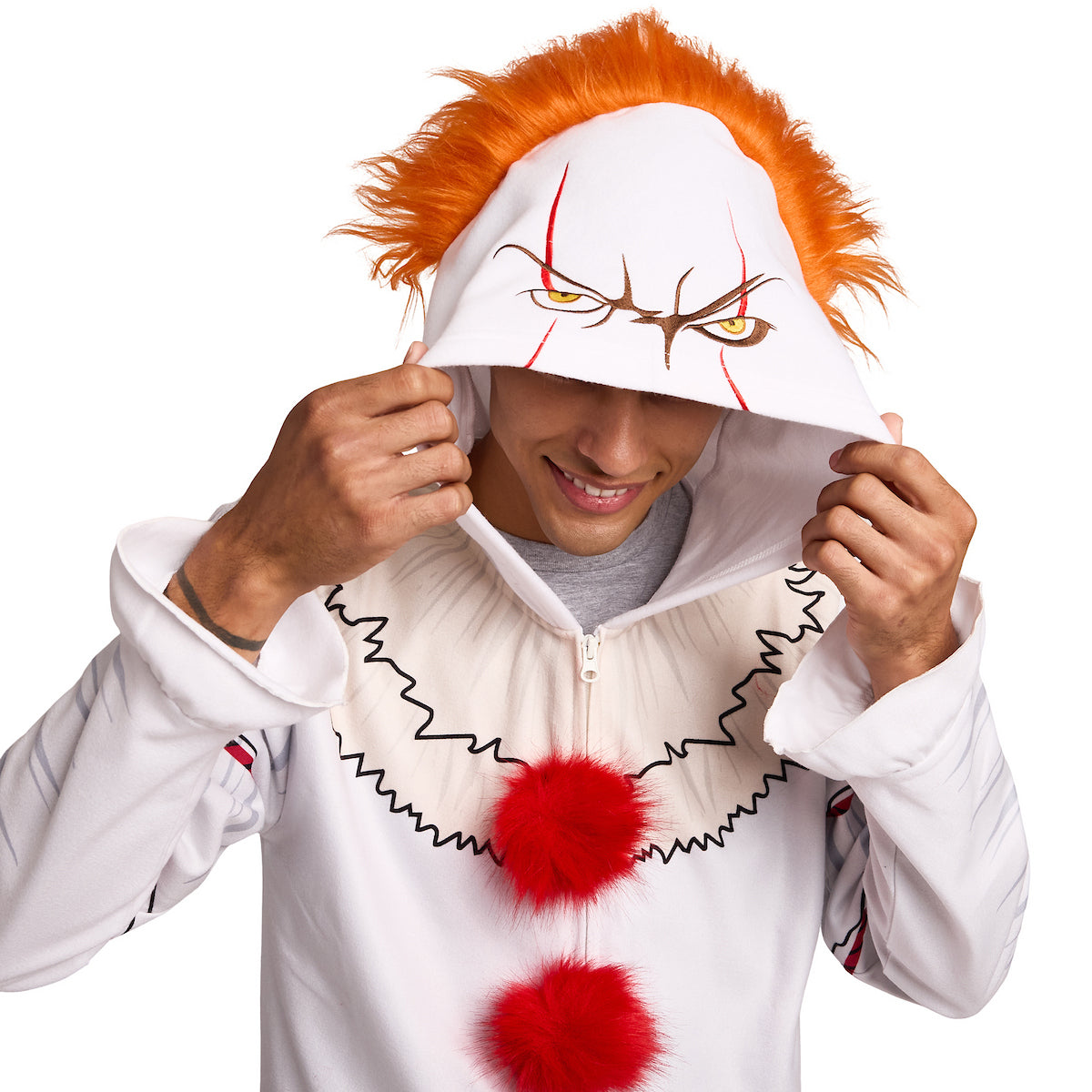 IT Chapter 2 Movie (2019) Pennywise Adult Cosplay Union Suit With Hood