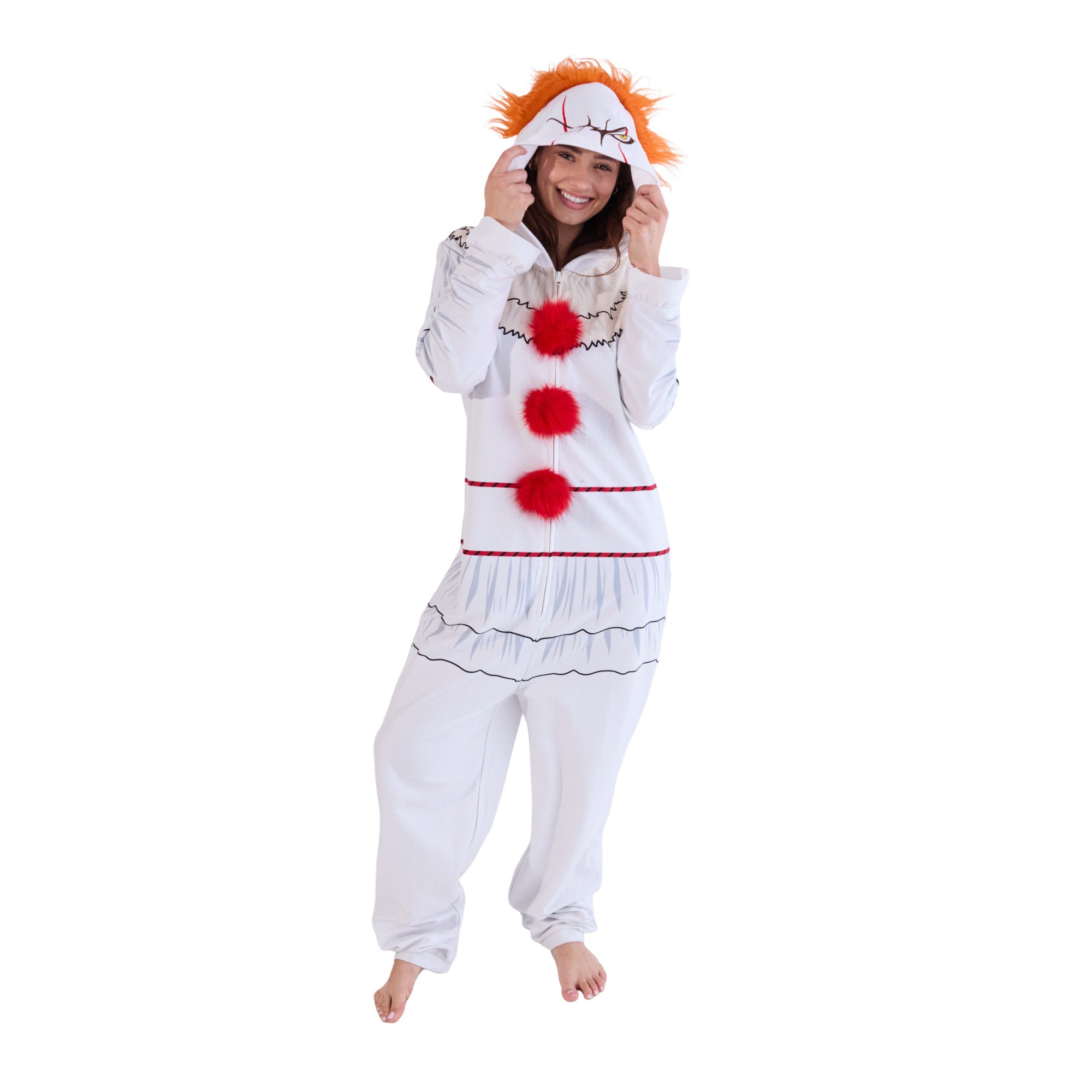 IT Chapter 2 Movie (2019) Pennywise Adult Cosplay Union Suit With Hood
