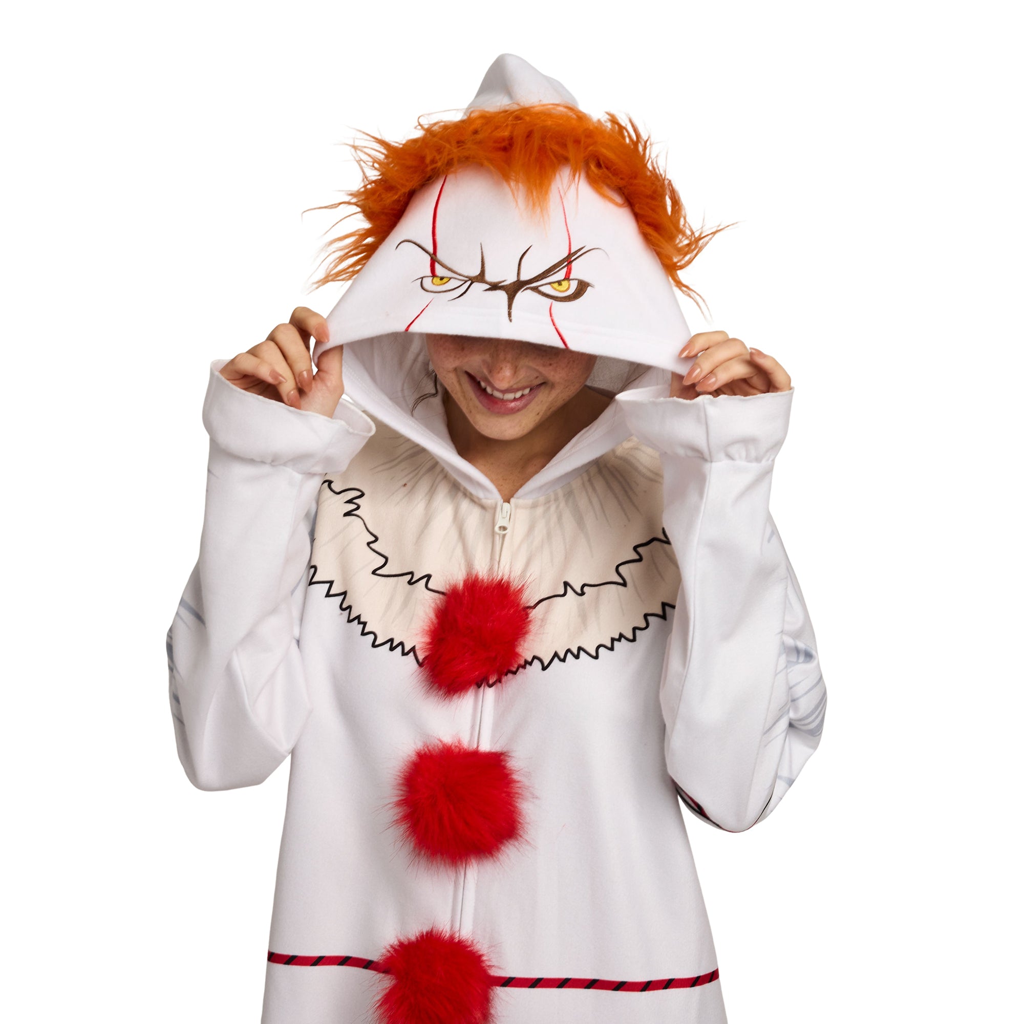IT Chapter 2 Movie (2019) Pennywise Adult Cosplay Union Suit With Hood