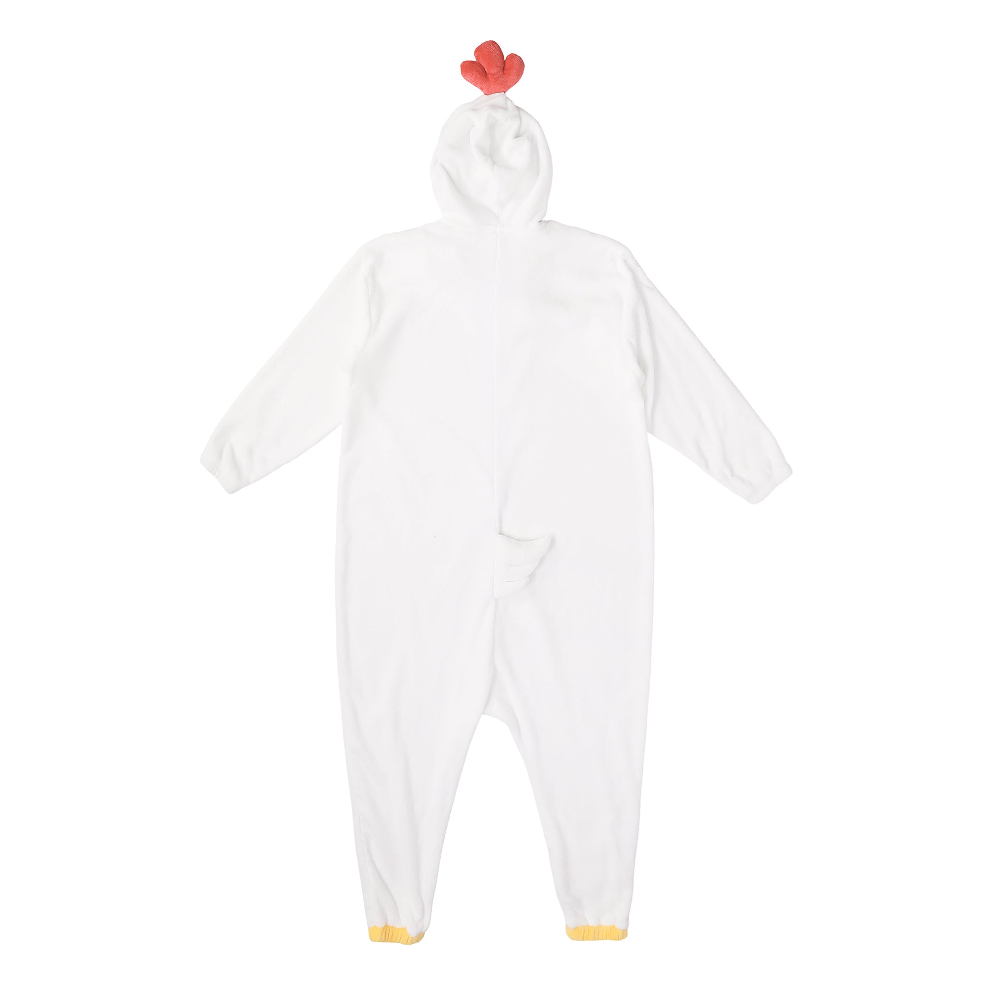 Rooster Adult White Long Sleeve Hooded Kirugumi Cosplay Onesie Costume Suit