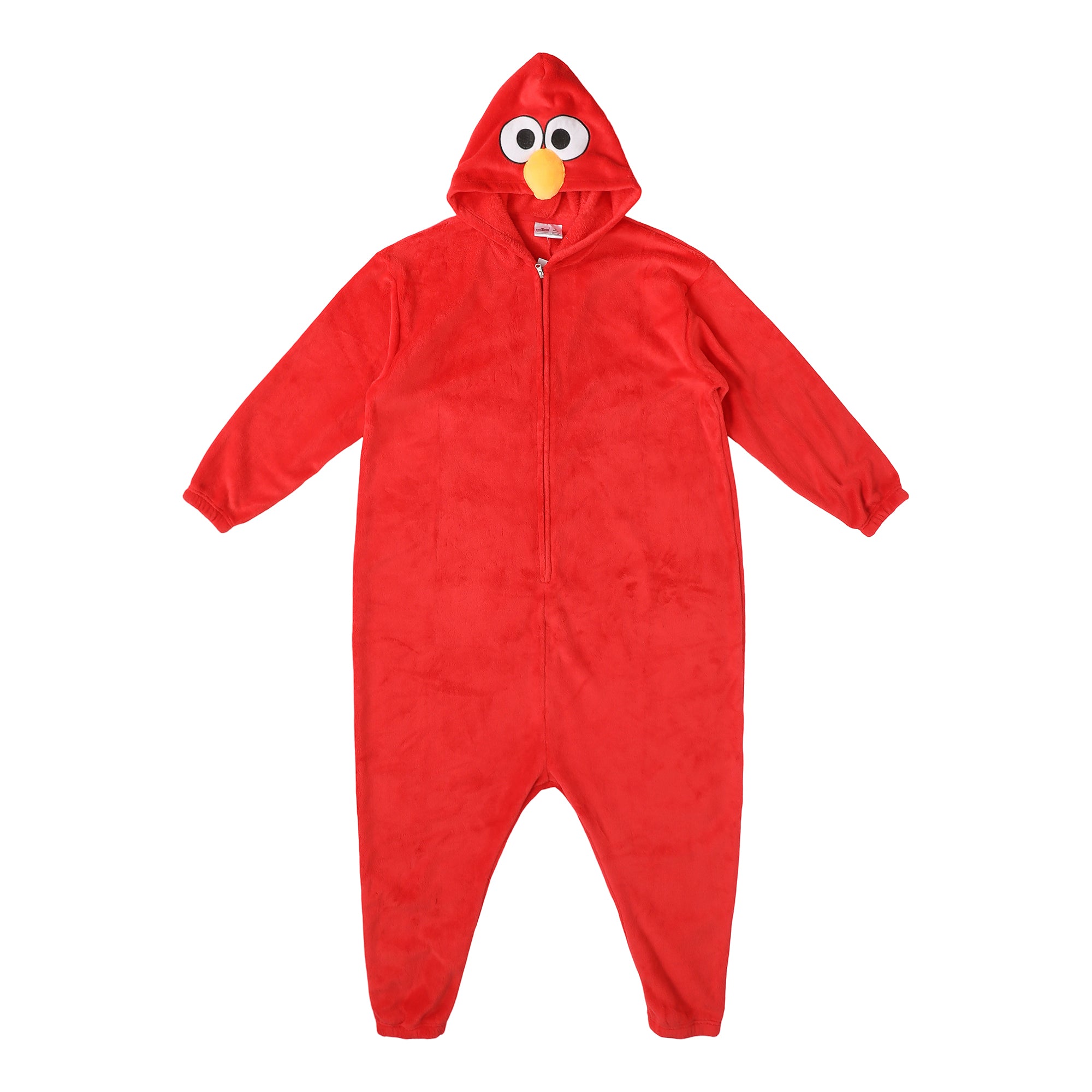 Sesame Street Elmo Adult Red Long Sleeve Hooded Kigurumi Cosplay Onesie Costume Suit