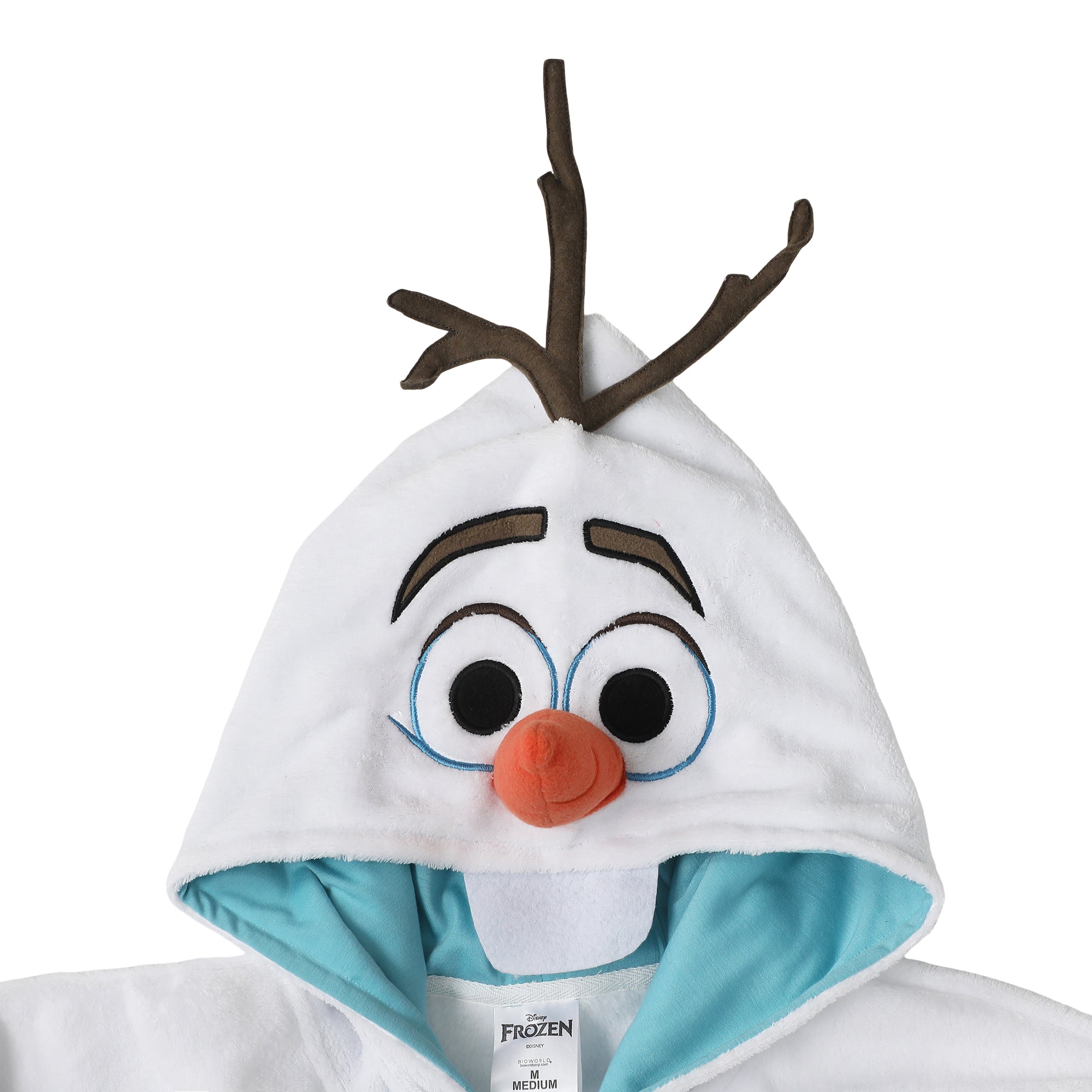 Frozen Olaf Adult White Long Sleeve Hooded Kigurumi Onesie Costume Cosplay Suit