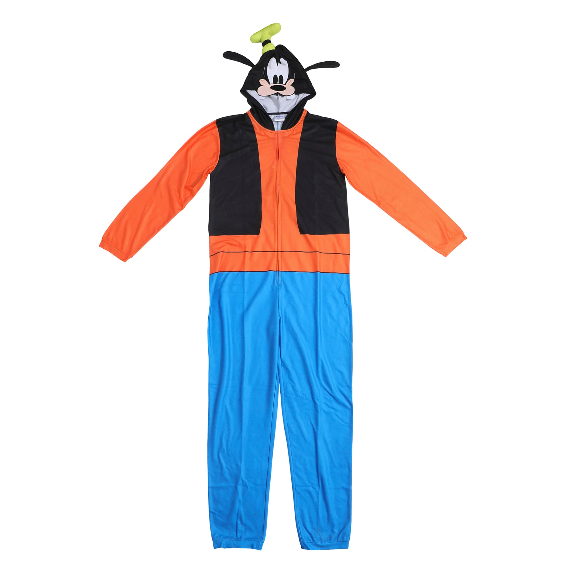 Disney Goofy Adult Long Sleeve Hooded Cosplay Onesie Costume Union Suit