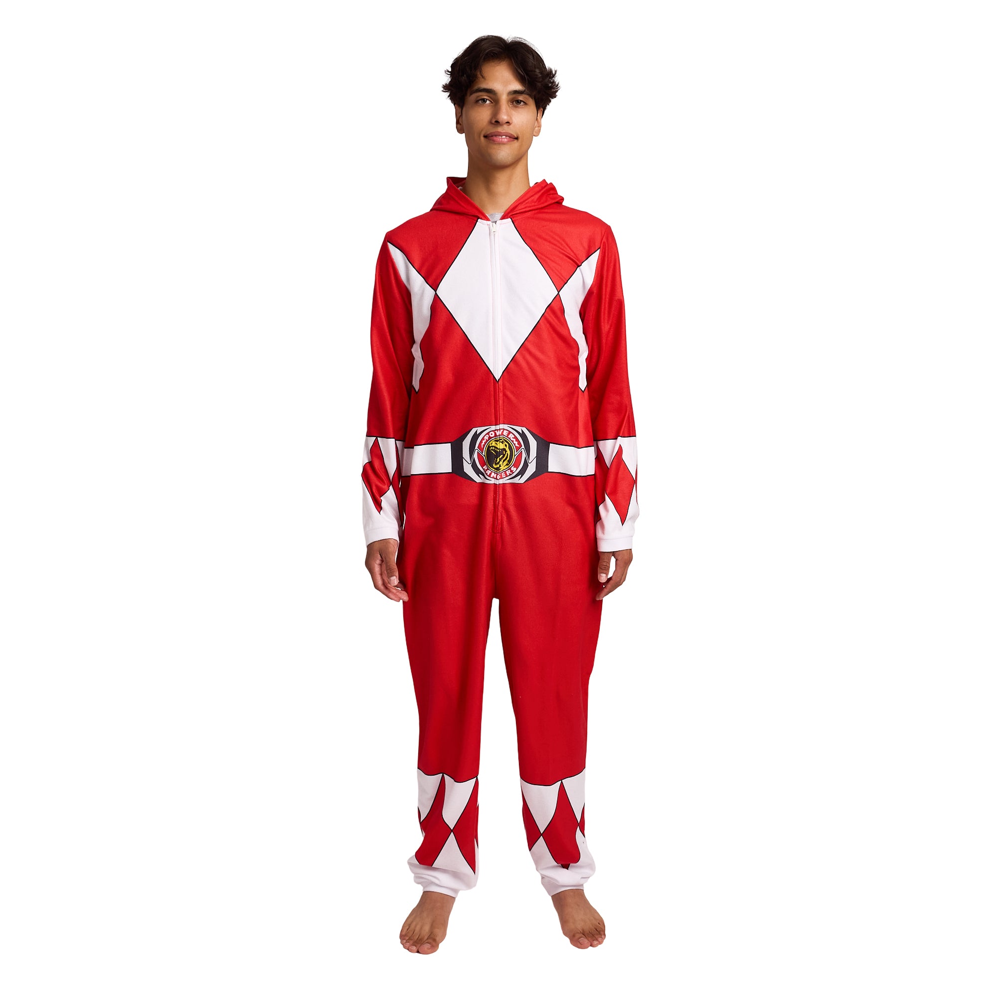 Power Rangers Red Ranger Adult Cosplay Onesie Costume Union Suit