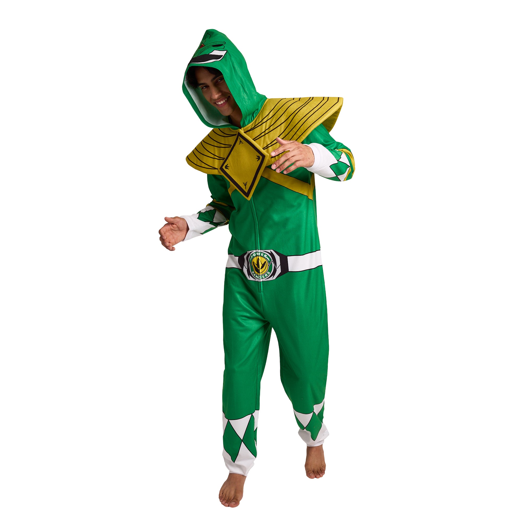 Power Rangers Green Ranger Adult Cosplay Onesie Costume Union Suit