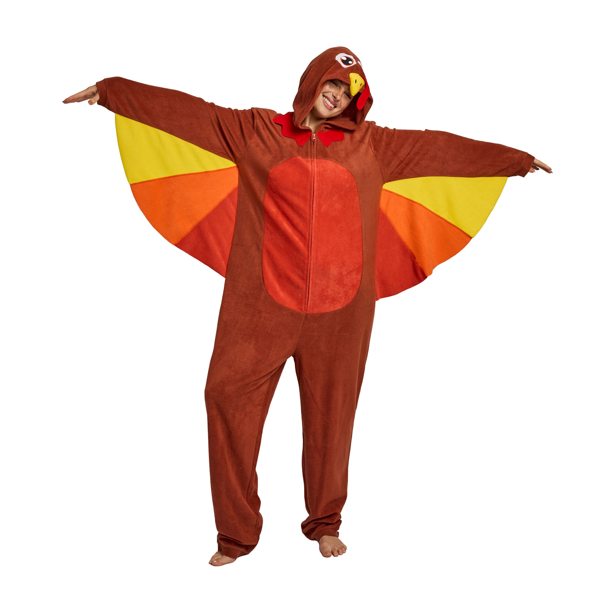 Turkey Adult Long Sleeve Hooded Cosplay Onesie Costume Union Suit