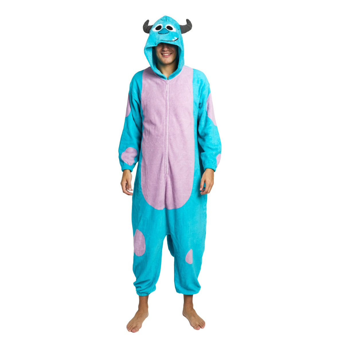 Monsters, Inc. Sully Adult Blue Long Sleeve Hooded Kigurumi Cosplay Suit