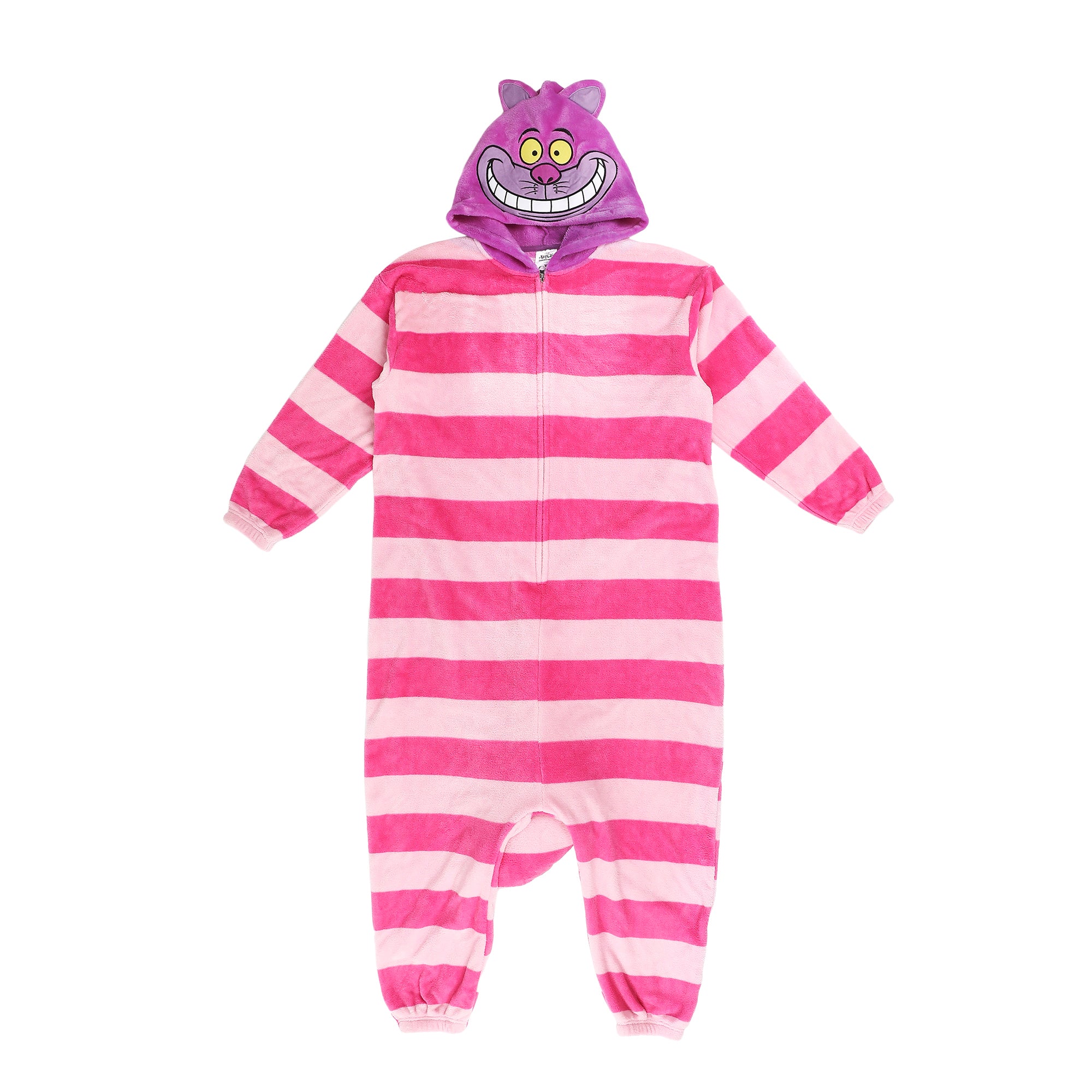 Alice in Wonderland Cheshire Cat Adult Cosplay Union Suit With Cuffs And Hood