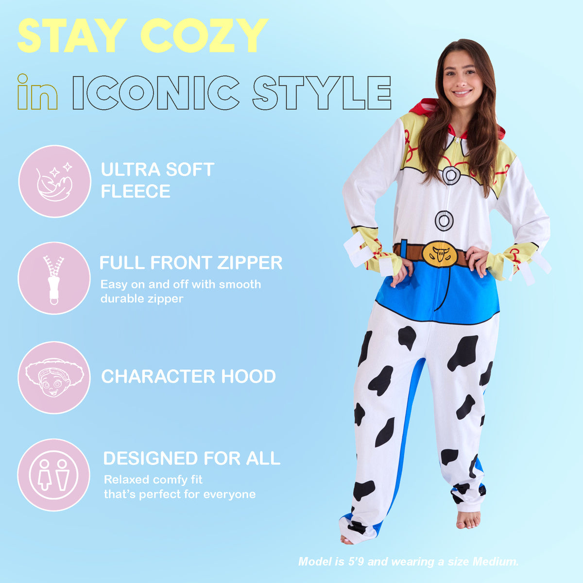 Toy Story Cowgirl Jessie Cosplay Union Suit With Cuffs And Hood