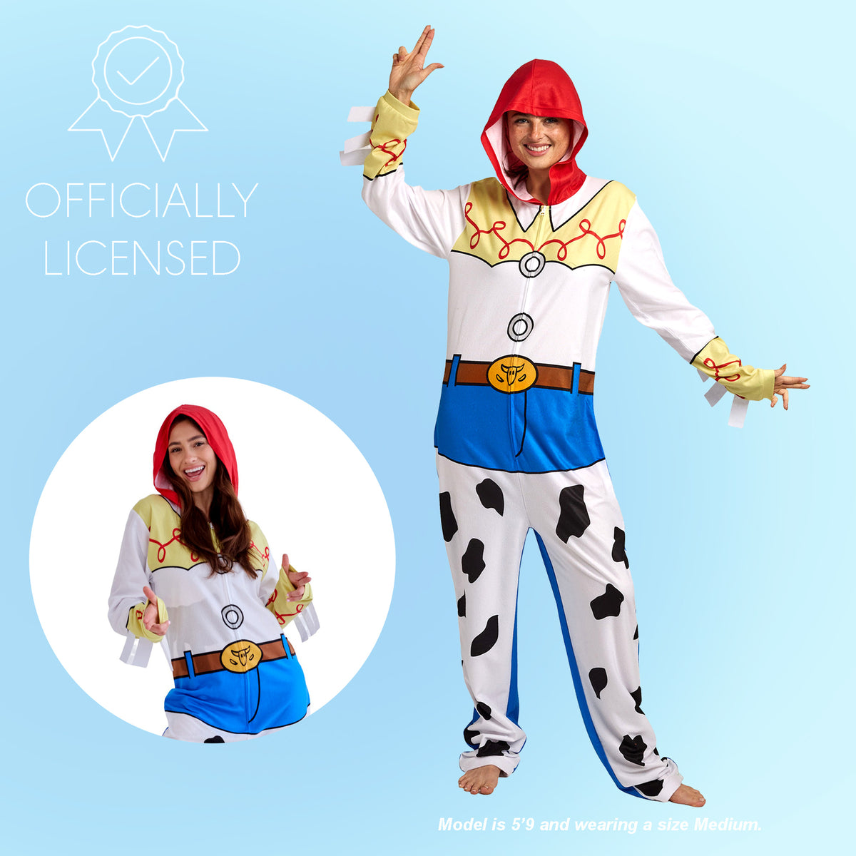 Toy Story Cowgirl Jessie Cosplay Union Suit With Cuffs And Hood