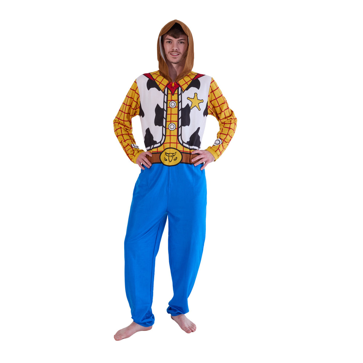 Toy Story Woody the Cowboy Men's Cosplay Union Suit With Cuffs And Hood