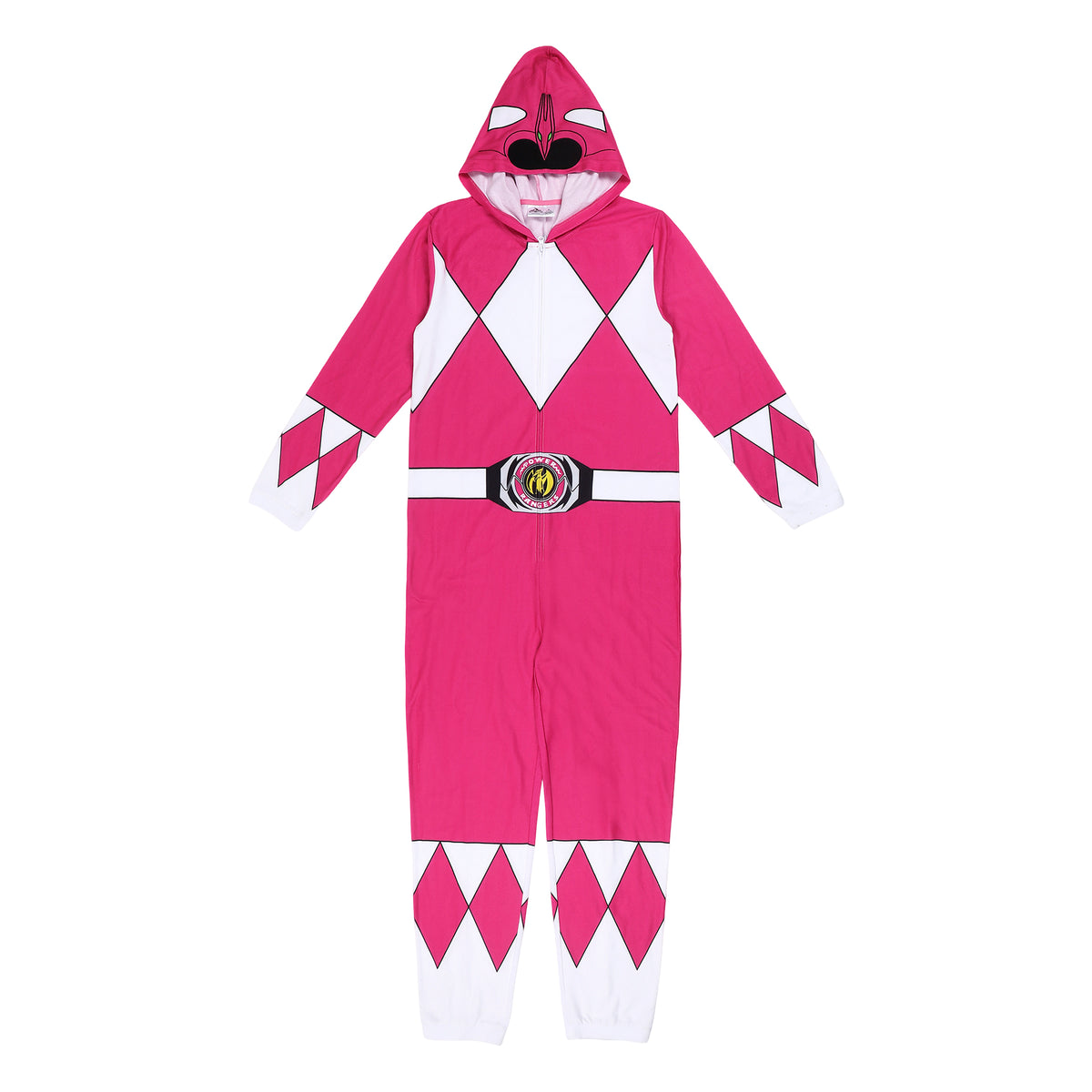Power Rangers Pink Ranger Adult Long Sleeve Hooded Cosplay Union Suit
