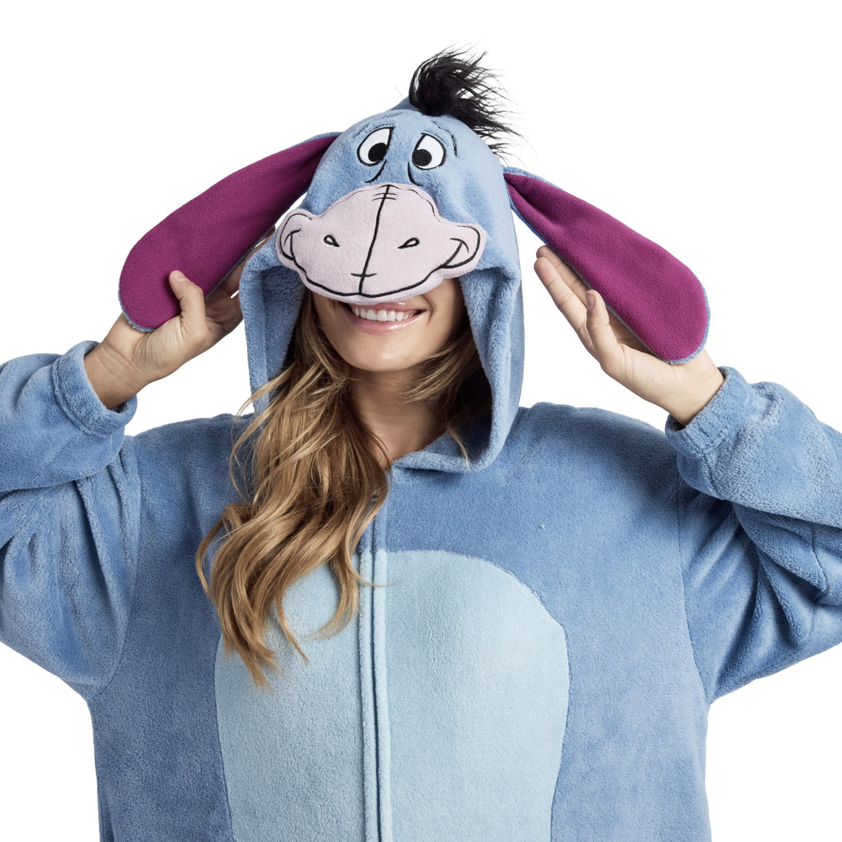 Winnie The Pooh Eeyore Adult Long Sleeve Hooded Kigurumi Cosplay Suit