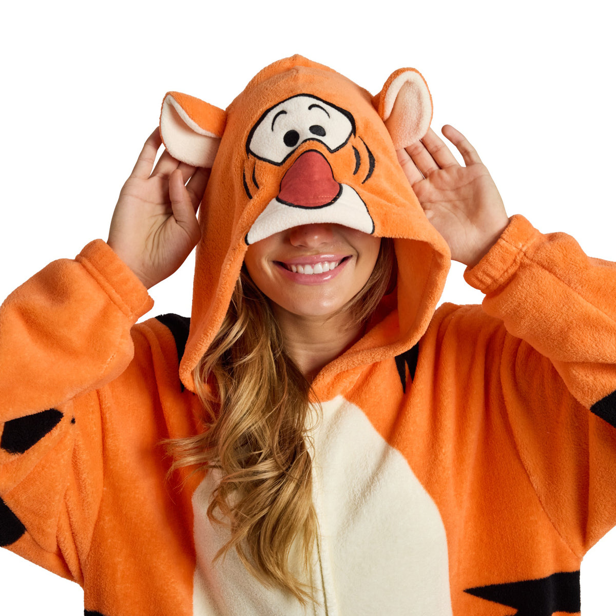 Winnie The Pooh Tigger Adult Long Sleeve Hooded Kigurumi Cosplay Suit