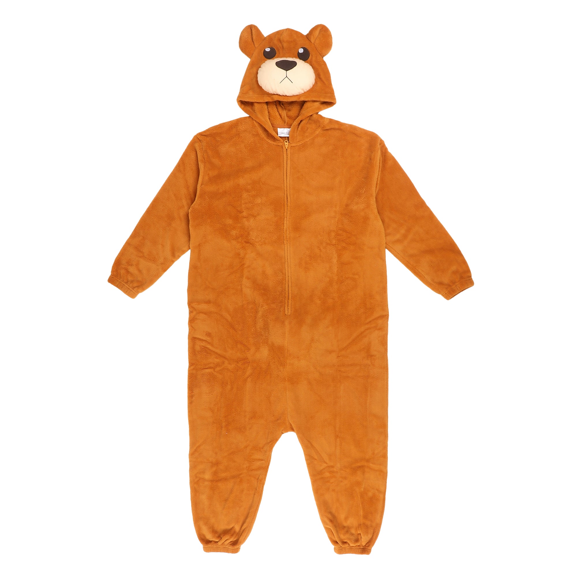 Bear Adult Brown Long Sleeve Hooded Kigurumi Cosplay Suit